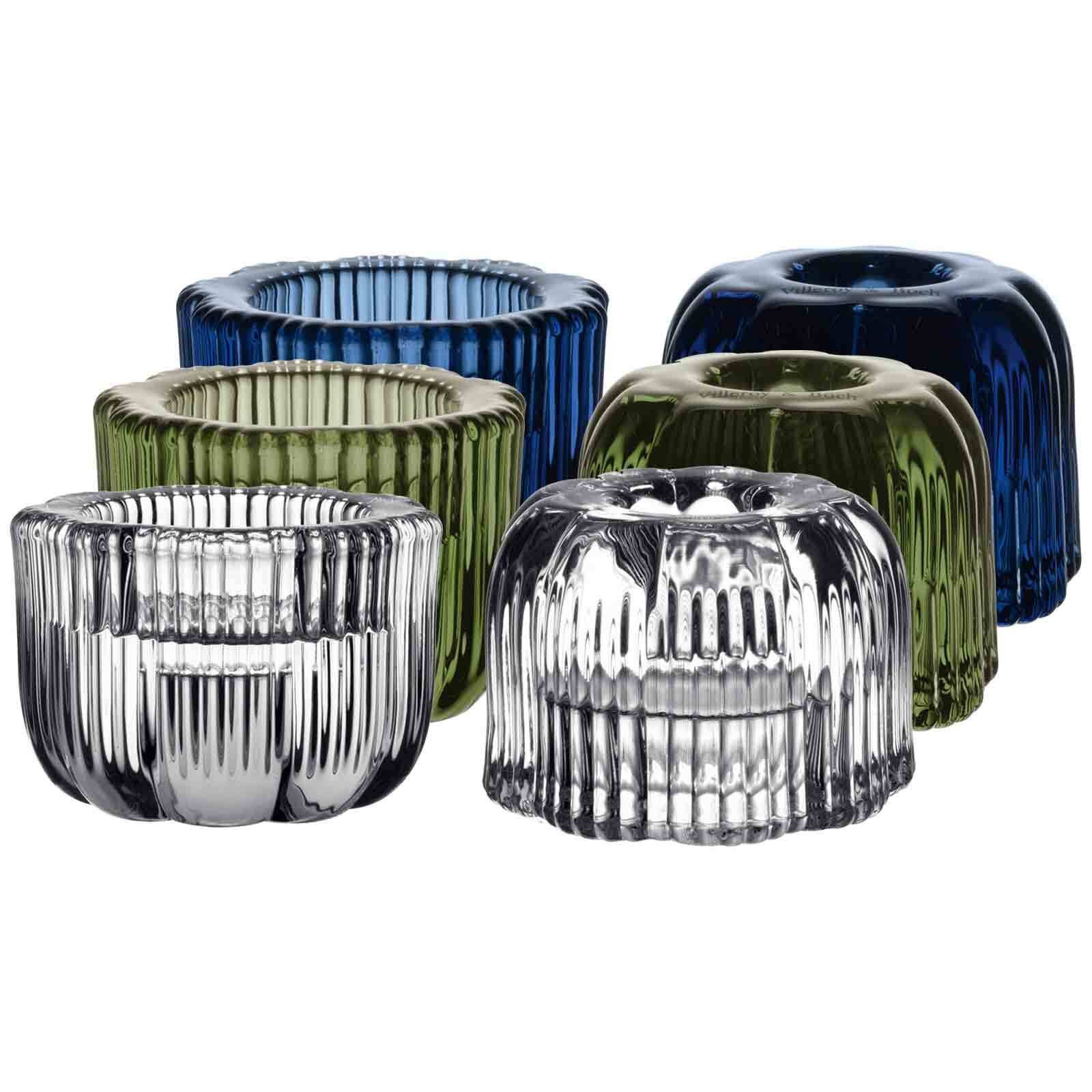 Villeroy & Boch Teelichthalter Fleur 2in1-Kerzenständer ø 6,3 cm 6er Set (6x Kerzenständer, 6 St)