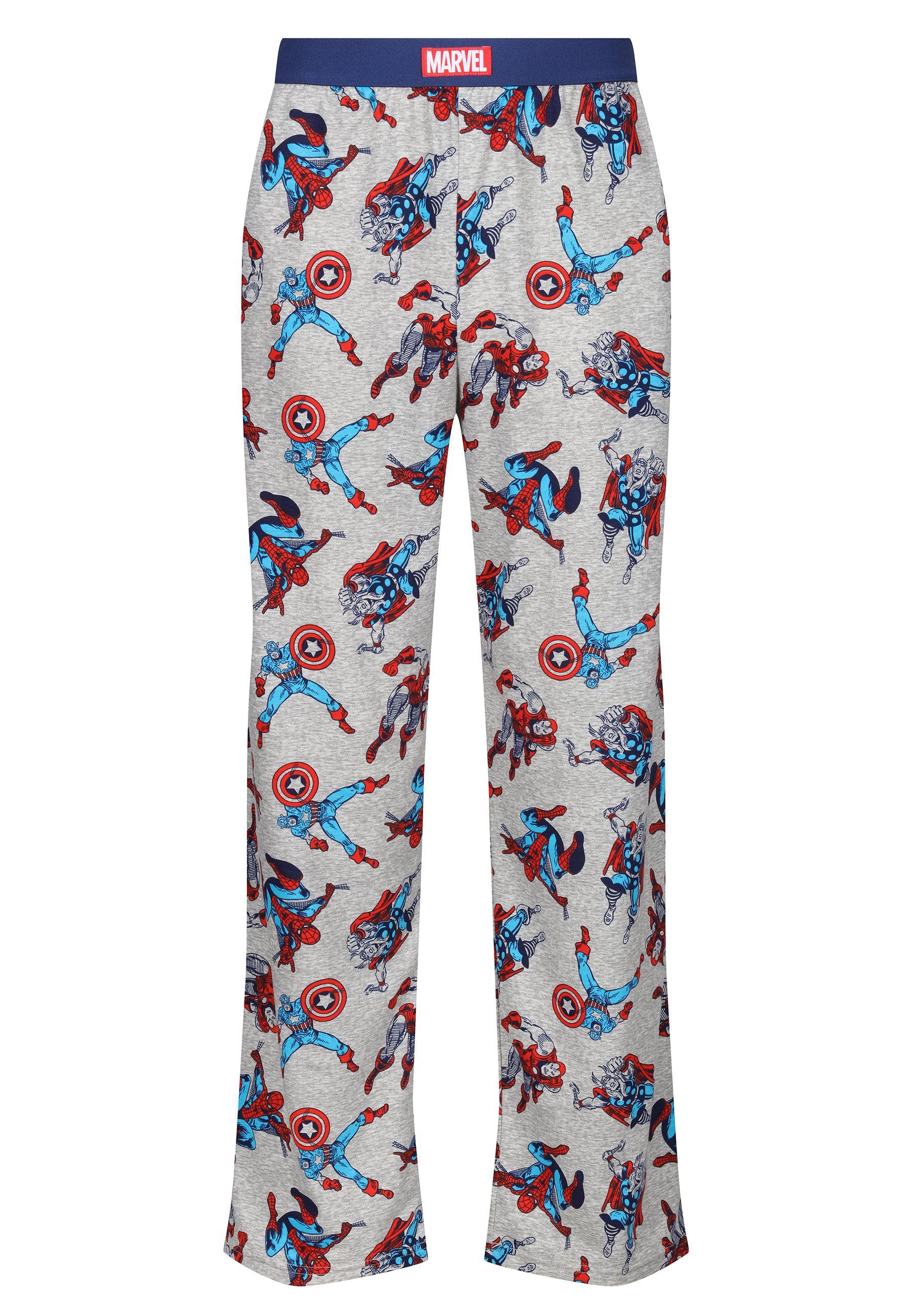 Recovered Loungepants Loungepants - Marvel Comics Heroes (Spiderman, Iron Man, Thor) - grey