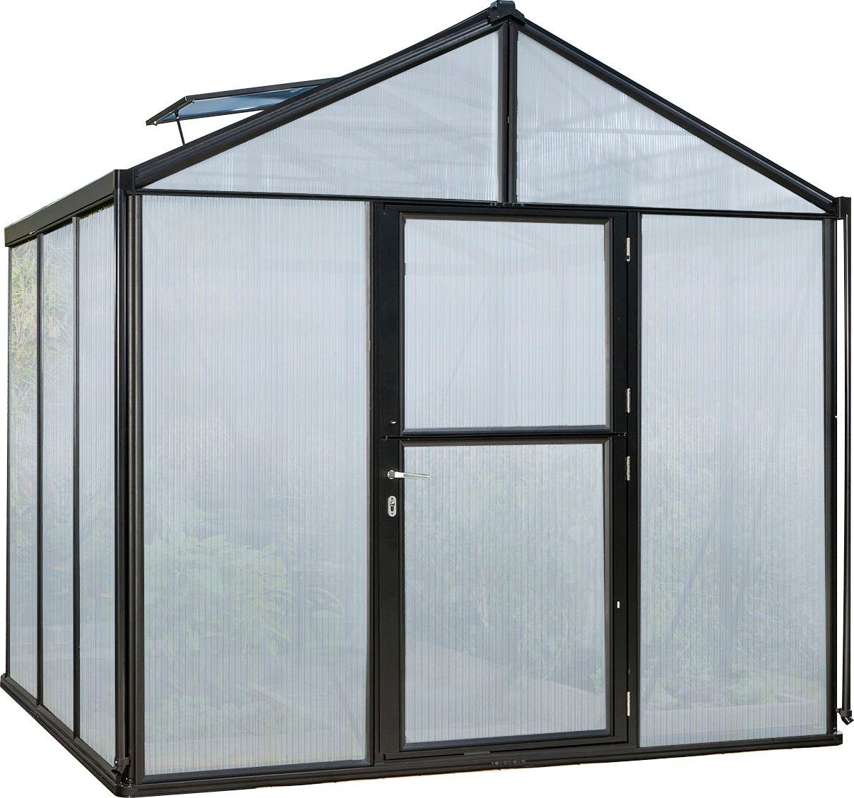 Vitavia Gewächshaus Zeus 6200, BxTxH: 258,4 x 242 x 250,4 cm, 16 mm Wandstärke, besonders stabile Alu-Profile, 16 mm Hohlkammerplatten