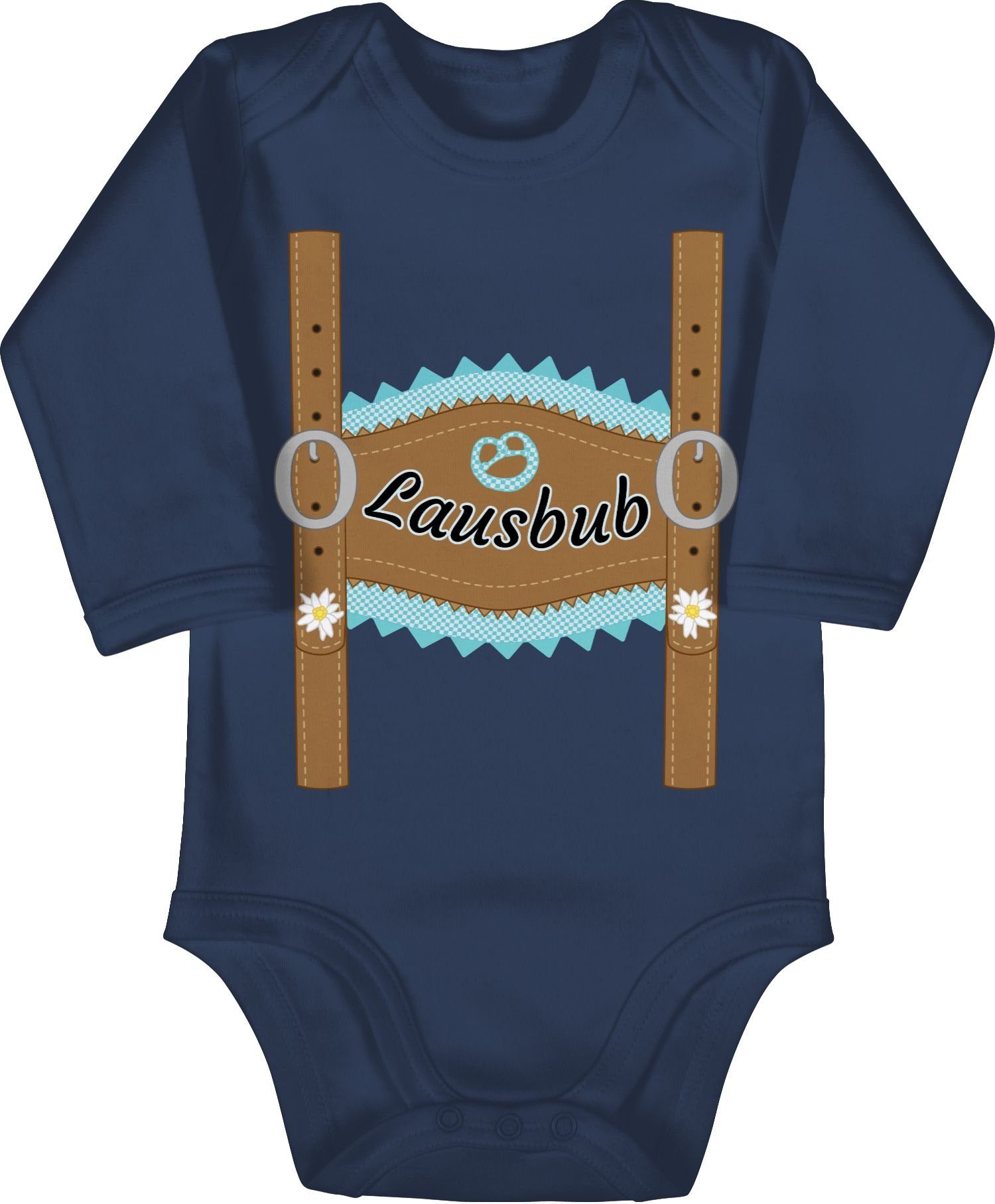 Shirtracer Shirtbody »Lausbub Lederhose - Mode für Oktoberfest Baby Outfit  - Bio Baby Strampler langarm« bayrischer strampler - babybody lederhose -  lederhosen body - lausbub