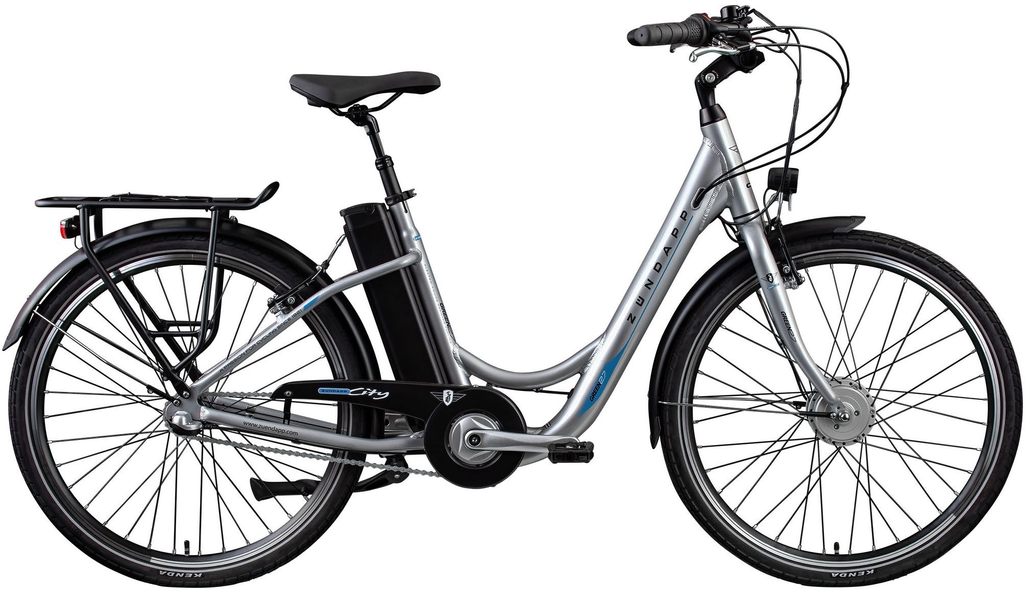 Zündapp E-Bike Cityrad Green 2.7, 3 Gang, Nabenschaltung, Frontmotor, 531,6 Wh, Pedelec, Elektrofahrrad für Damen u. Herren