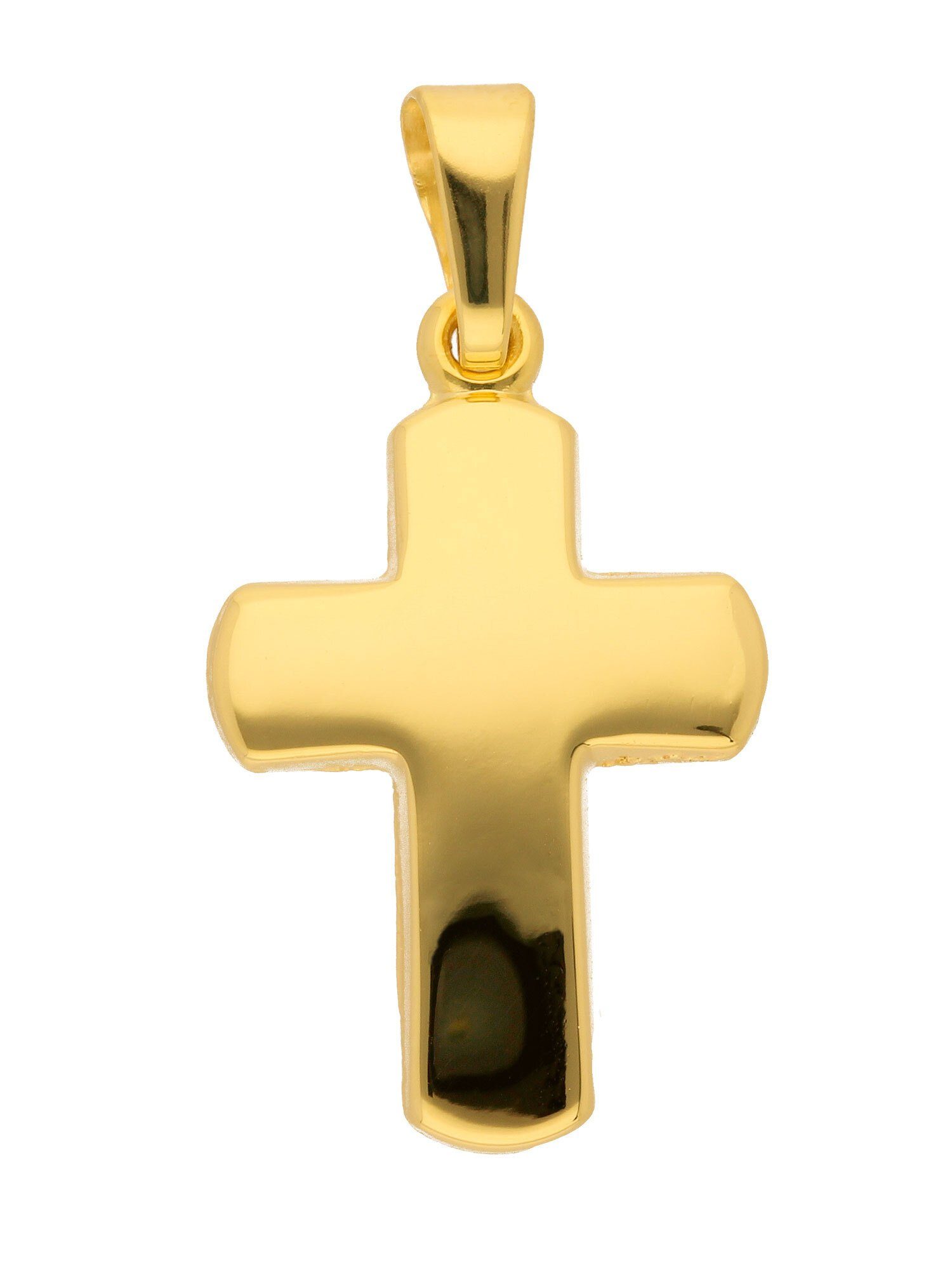 Adelia´s Kettenanhänger 585 & Goldschmuck Kreuz Herren Damen Gold Anhänger, für