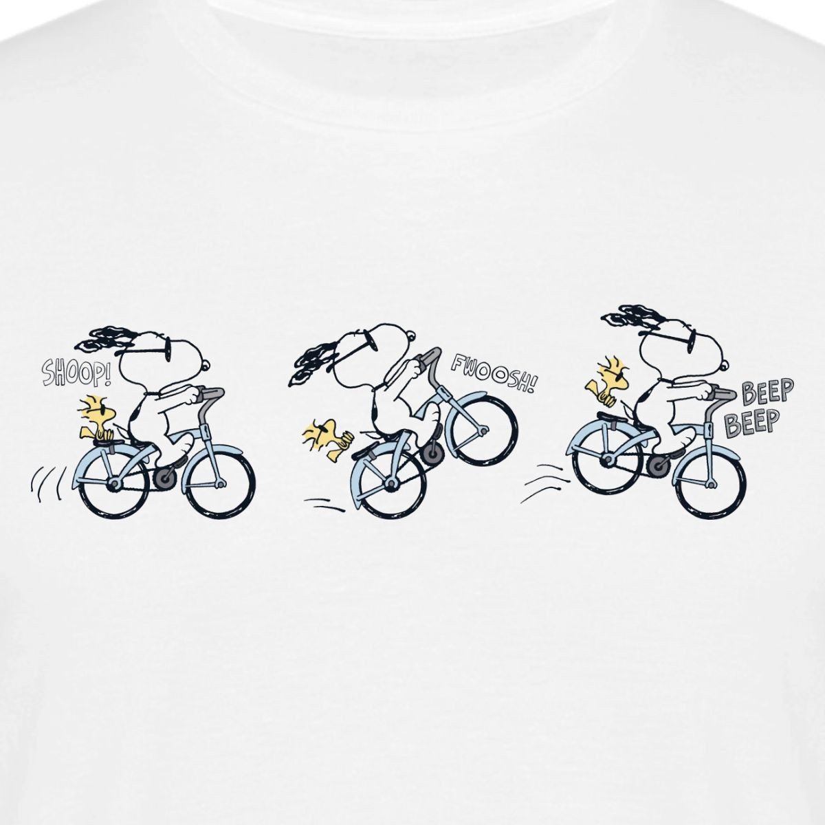 Spreadshirt T-Shirt Peanuts Snoopy Auf Fahrrad Männer T-Shirt (1-tlg)
