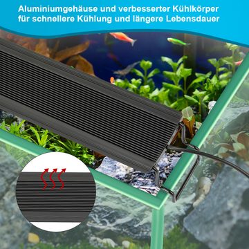 Bettizia LED Aquariumleuchte Aquarium Beleuchtung 30-130cm 24/7-Timer Aufsetzleuchte Vollspektrum, 10W