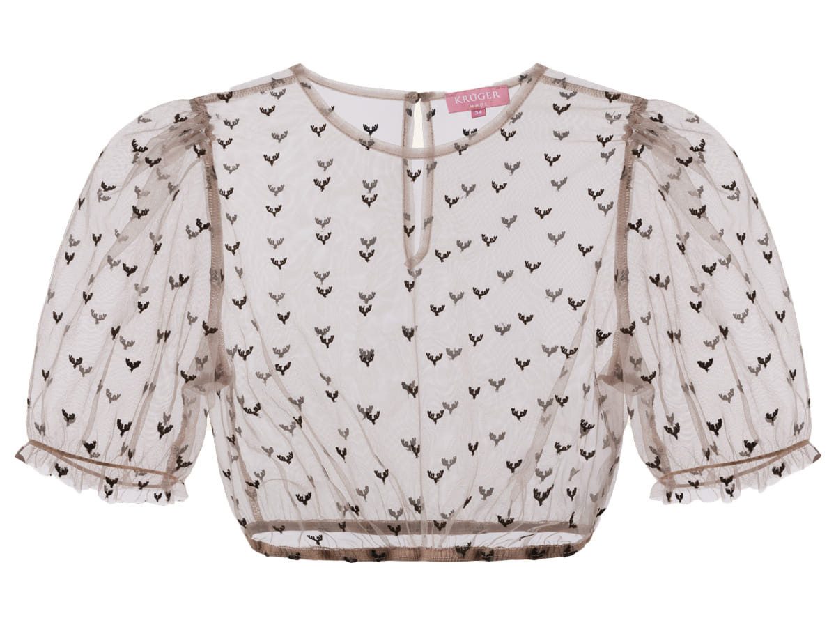 Krüger Madl Dirndlbluse Dirndlbluse Koko braun