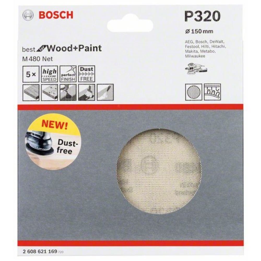 BOSCH Schleifpapier Schleifblatt M480 Net. Best for Wood and Paint. 15