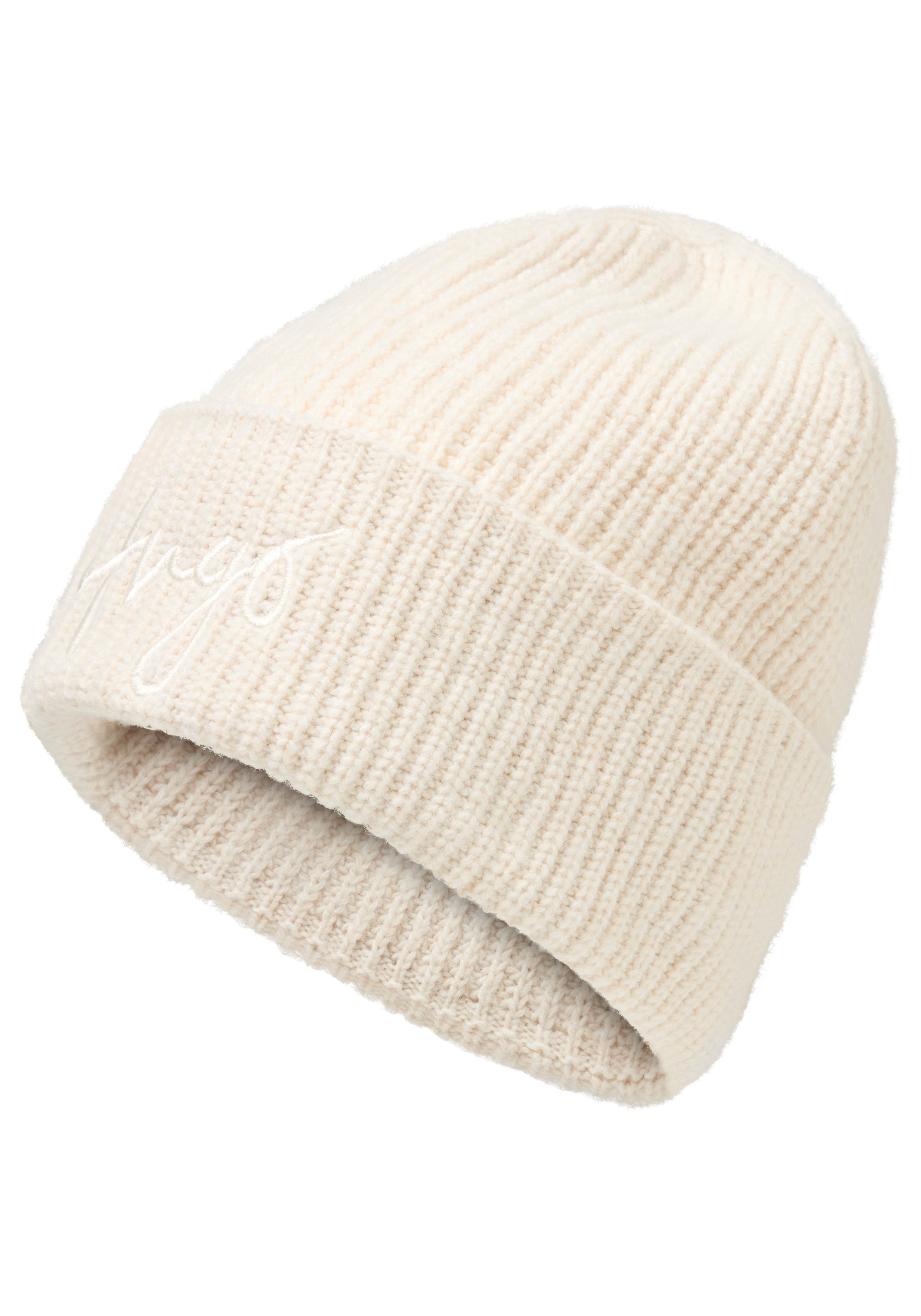 HUGO Beanie Socialy Hat mit Logostickerei günstig online kaufen