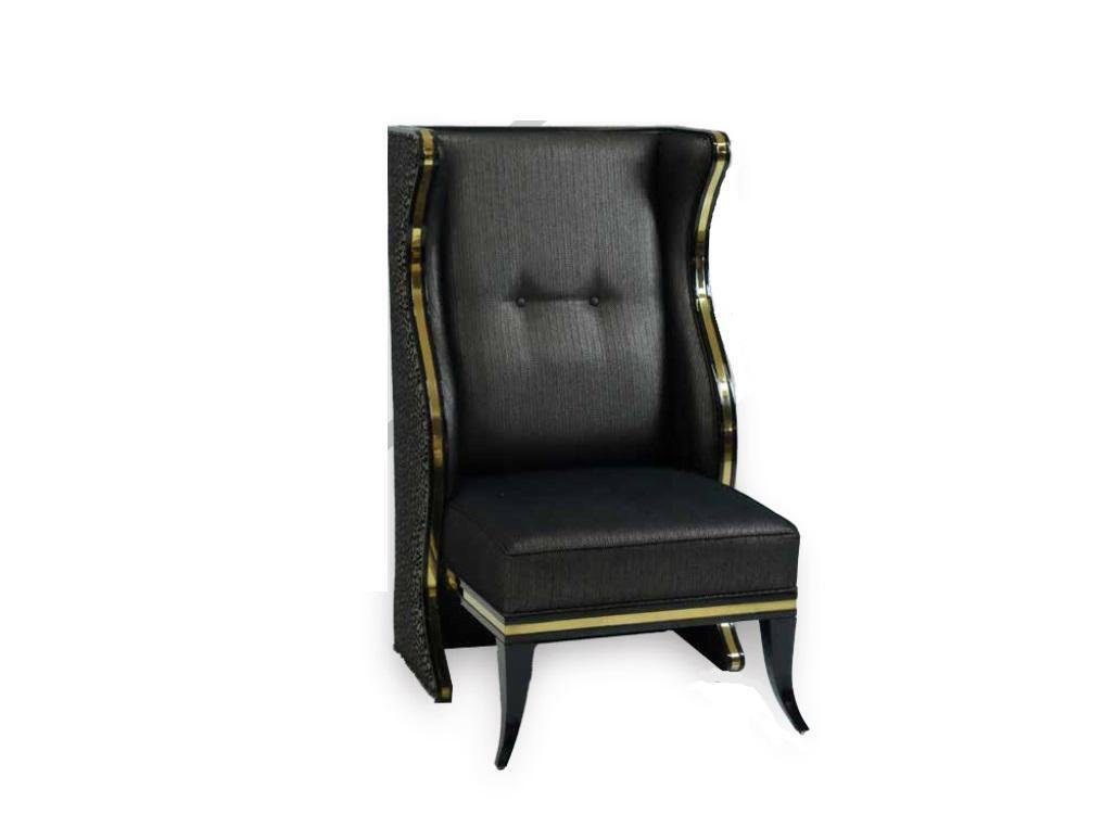 Lounge Sessel Sessel), Schwarz (1-St., JVmoebel Ohrensessel Designen in Sessel Europa Holz Luxus Klassischer Made