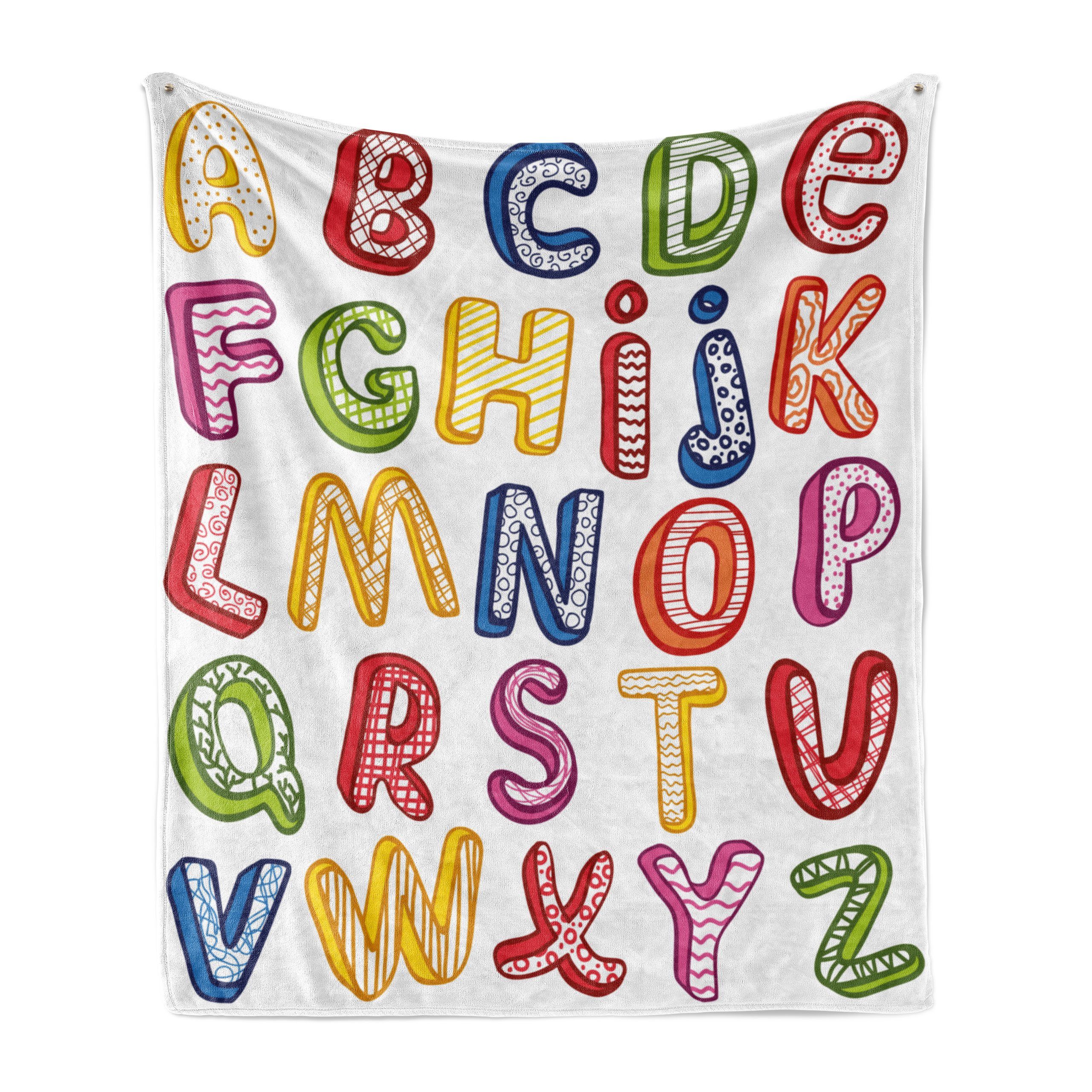 und Wohndecke 3D-Buchstaben Innen- für den Englisches Plüsch Alphabet ABC Außenbereich, Gemütlicher Abakuhaus,