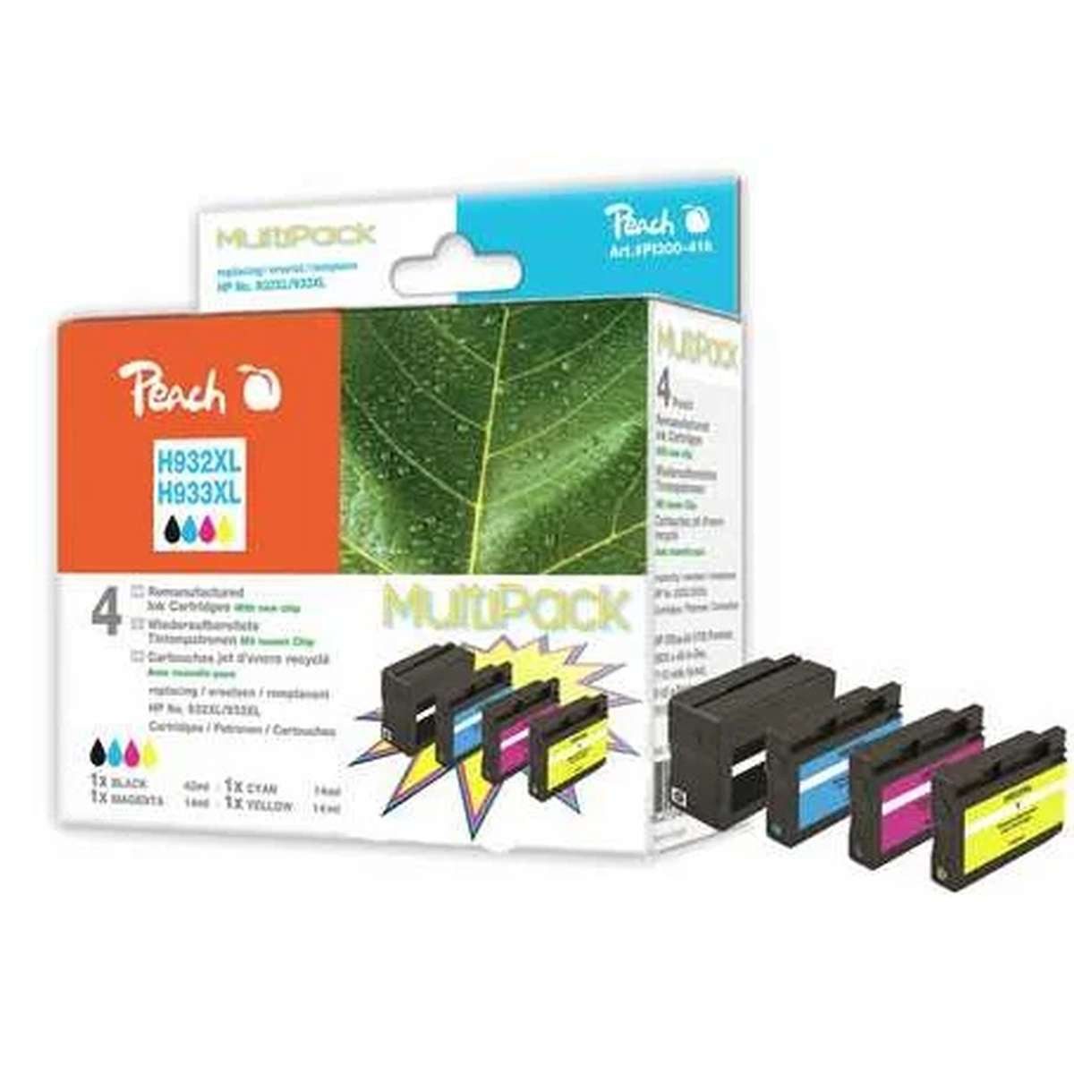 Peach Peach PI300-416 PagePack Schwarz, Cyan, Magenta, Gelb Tintenpatrone