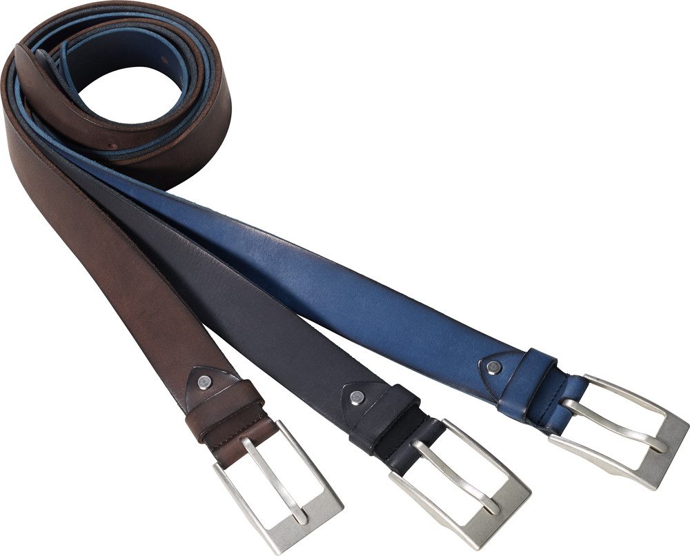 Tom Ramsey Ledergürtel mit silberfarbener Schließe günstig online kaufen