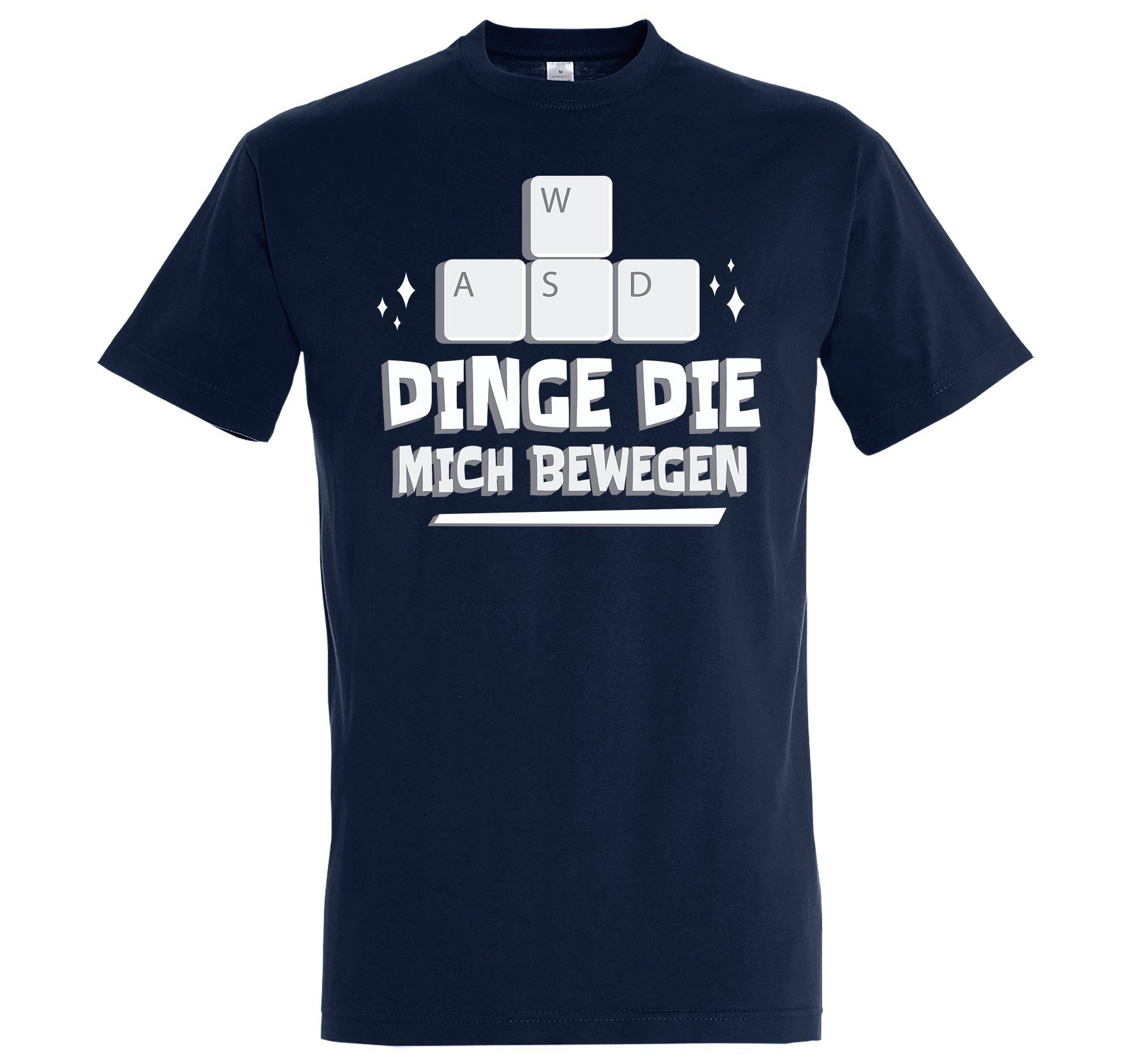 Mich Dinge Shirt Gamer Die Herren Navyblau mit Youth T-Shirt Designz Bewegen Frontprint lustigem