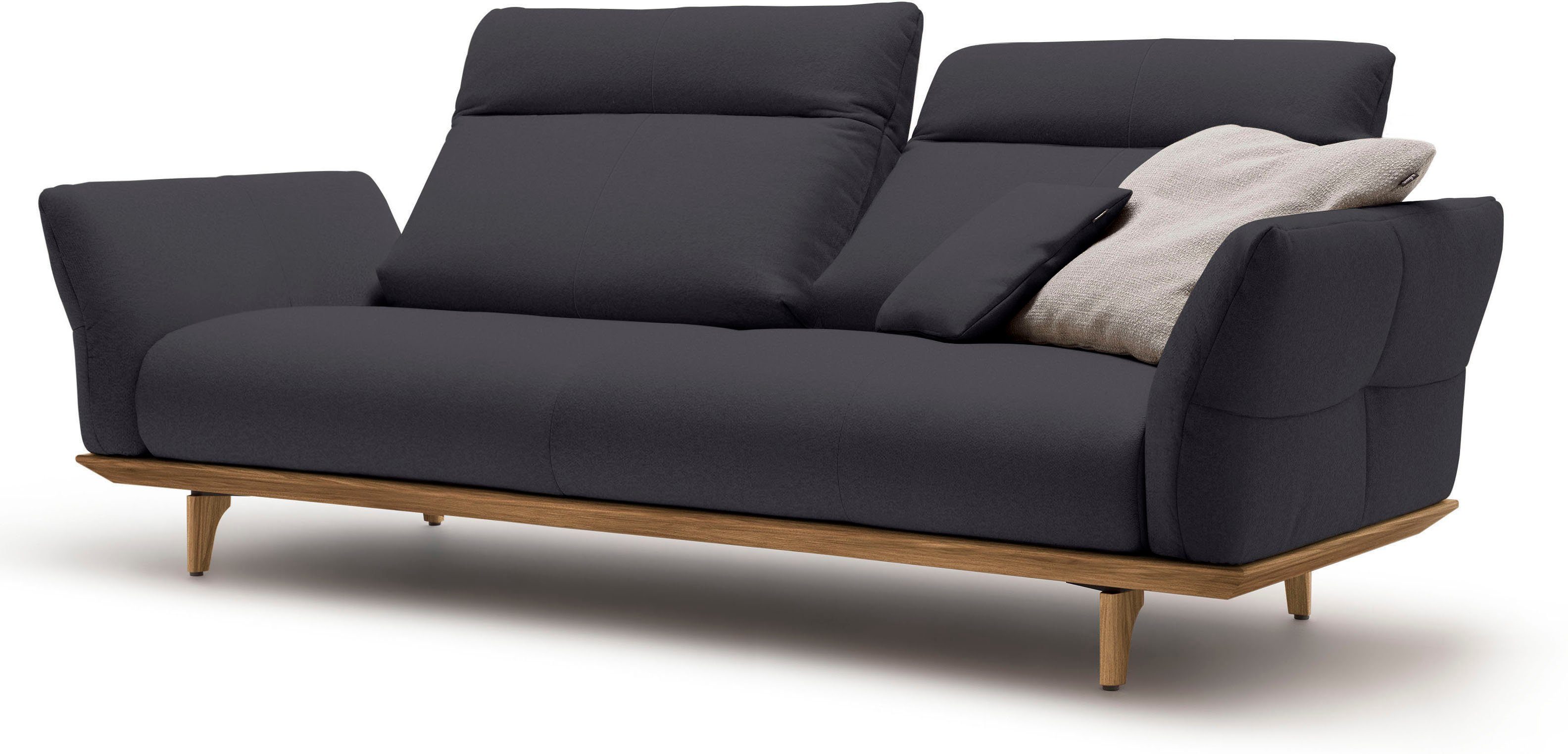 hülsta sofa hs.460, Breite Nussbaum, in Nussbaum, Sockel cm Füße 3-Sitzer 208