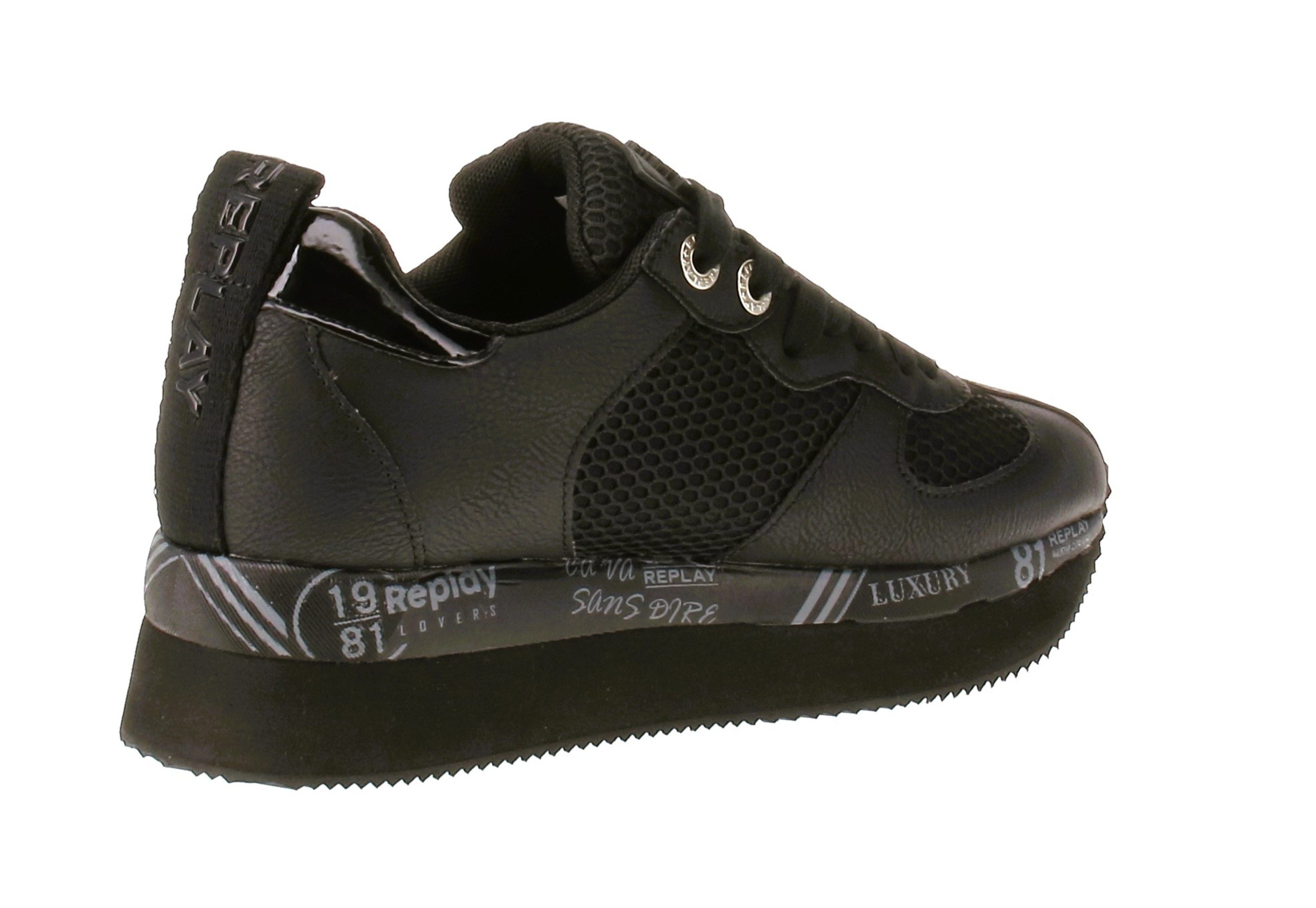 Replay Replay Thea Rhombus GWSH5 C0004S - Damen Sneaker - 003-Black Sneaker