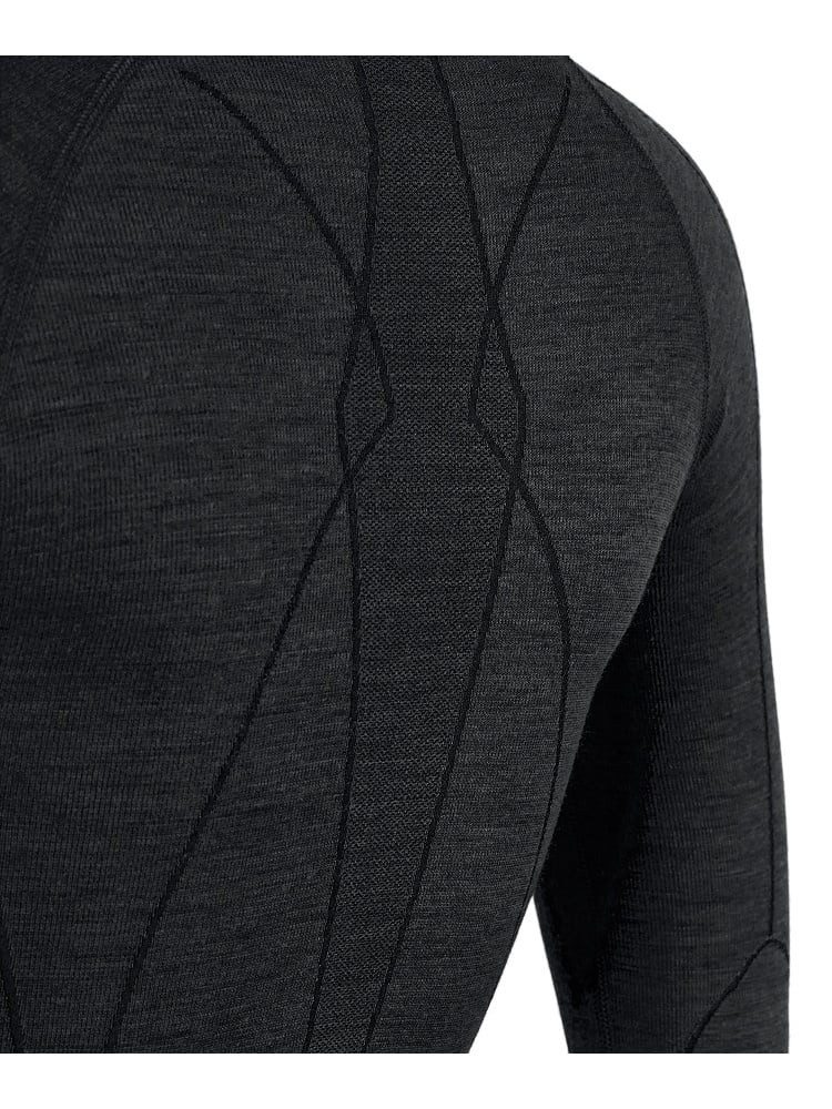 FALKE Langarmshirt Wool Tech (Merinowolle) Unterwäsche schwarz Damen