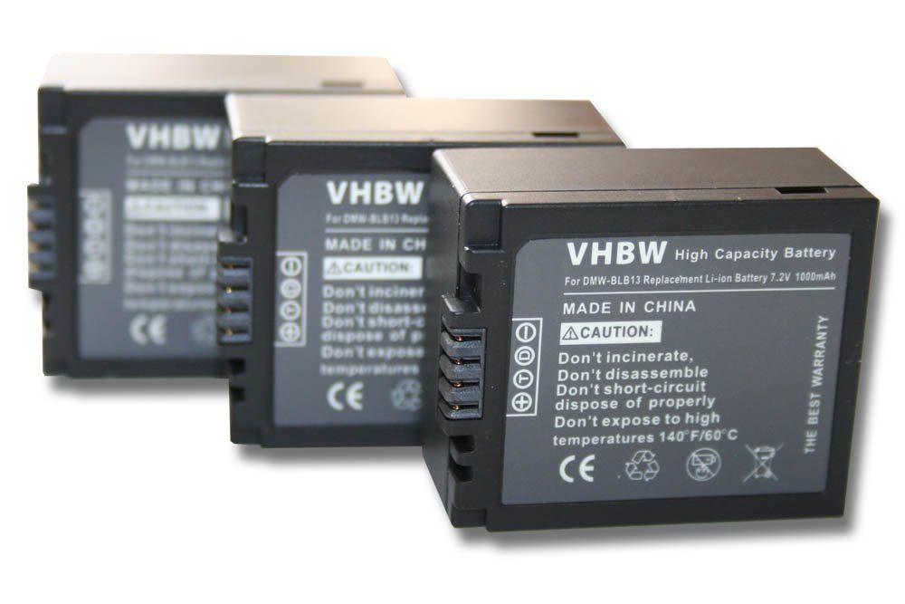vhbw passend für Panasonic Lumix DMC-G1, 1000 DMC-G10K, DMC-G1K, mAh Kamera-Akku DMC-G10