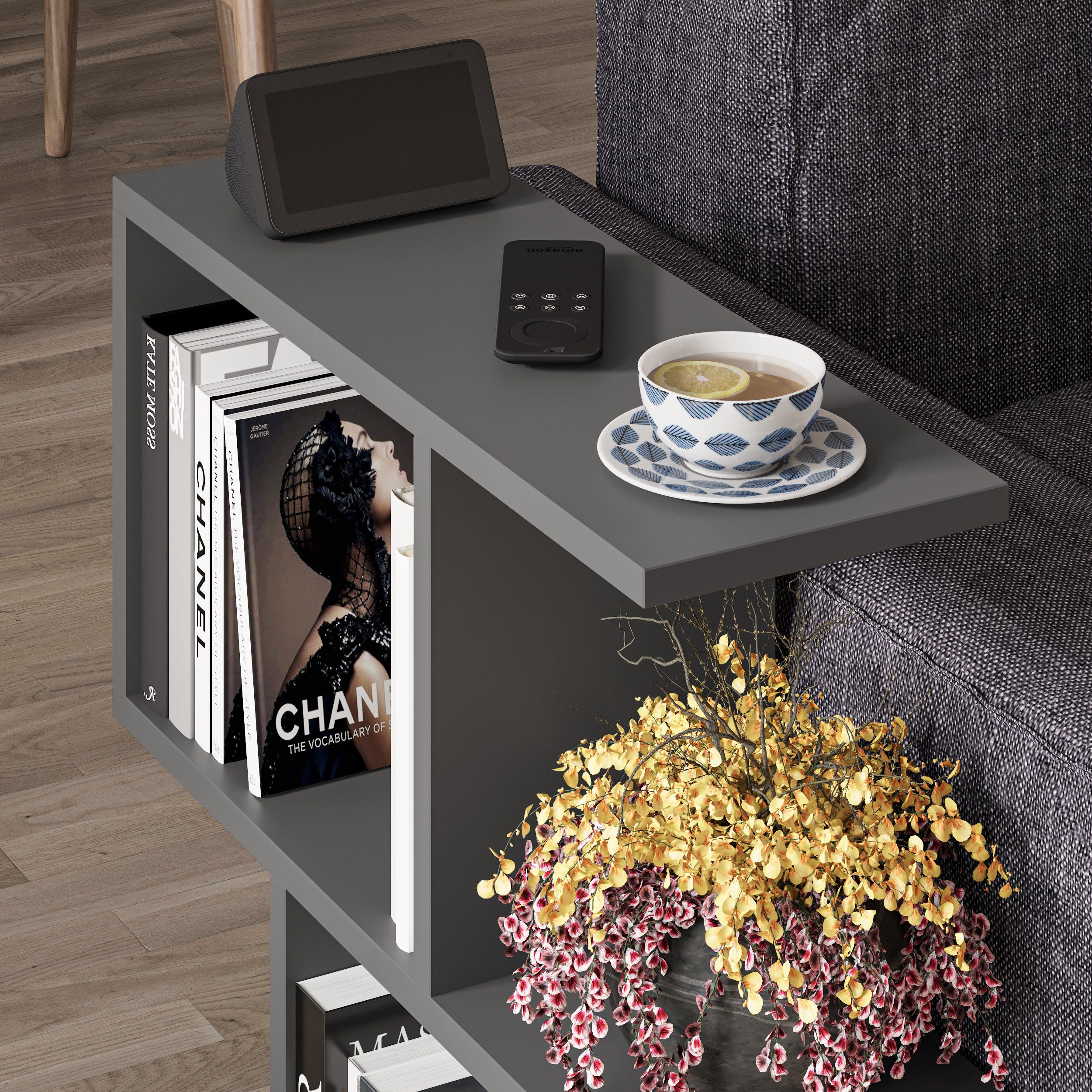 Decortie Beistelltisch Homemania, Modern Seite Ende Beistelltisch, Couchtisch, 60 x 19,5 x 60 cm – Bild 3 von 5
