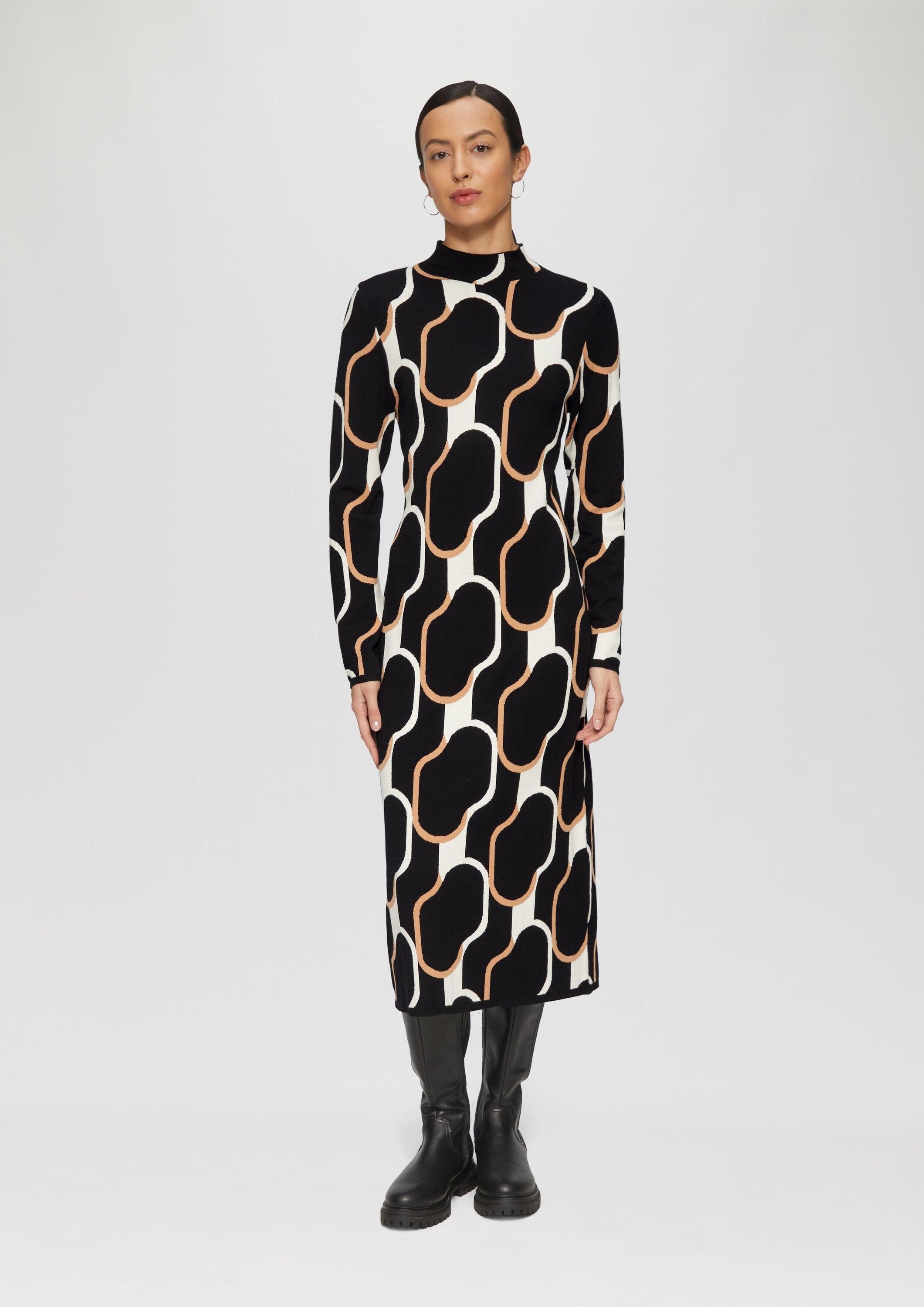 s.Oliver Midikleid Kleid Strick-Kleid mit Stehkragen günstig online kaufen