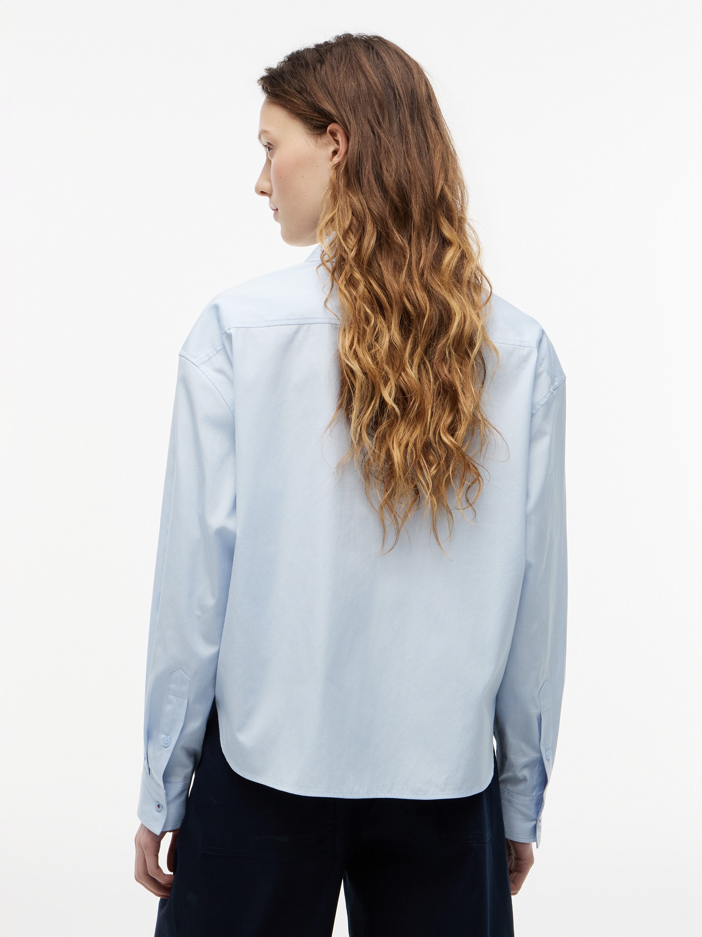Tommy Hilfiger Hemdbluse SUMMER POPLIN LS BOXY SHIRT Baumwolle, Boxy Fit