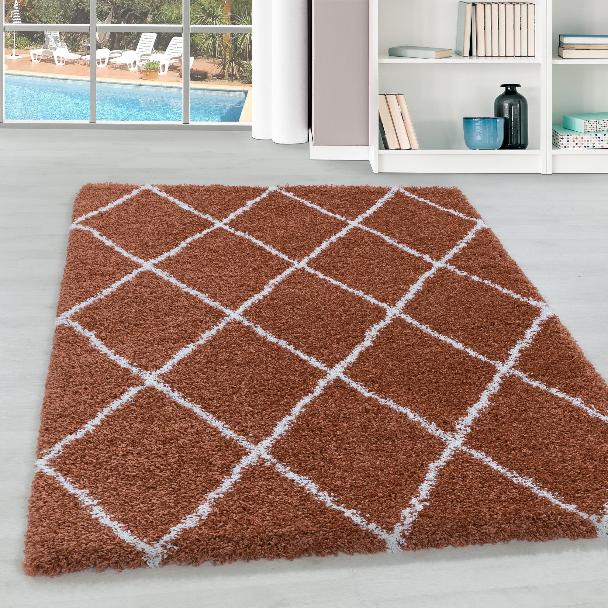 Teppium Teppich Rauten Design, Rechteckig, Höhe: günstig online kaufen