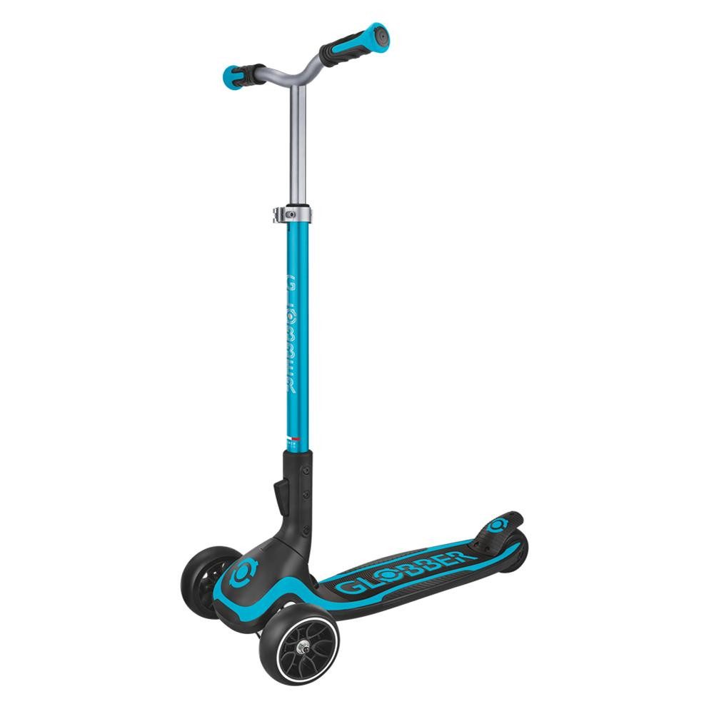 Globber Dreiradscooter ULTIMUM 3-Rad-Scooter, 6-fach verstellbar, ab 5 Jahren, Lenkwinkelkontrolle, breites Deck, faltbar