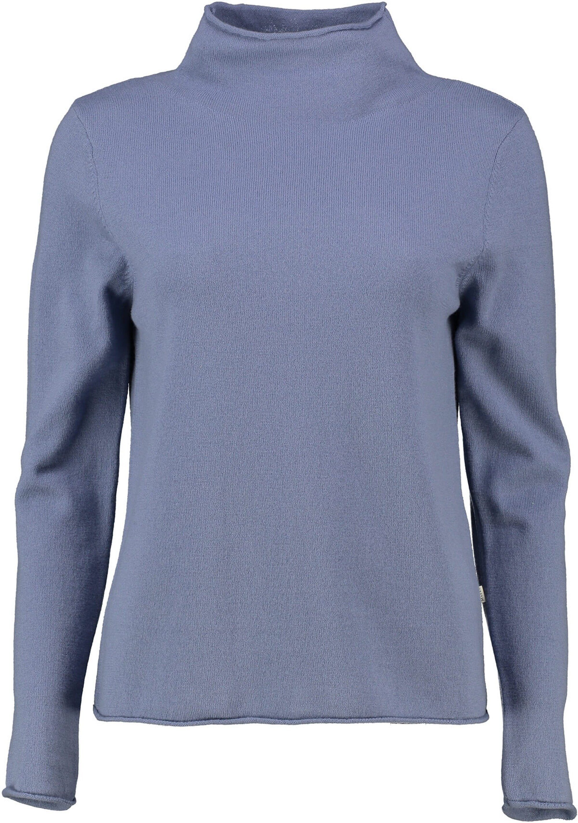 MAERZ hochwertiger Stehkragenpullover Stehkragen-Pullover blau aus Merinowolle MAERZ Muenchen