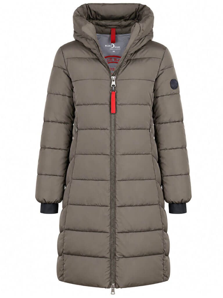Blue Wave Steppmantel Damen Mantel Oktavia Gesteppt Wattiert - Outdoor-Mantel Wintermantel Große Kapuze, 2-Wege-Frontreißverschluss, Reißverschlusstaschen – Bild 2 von 5