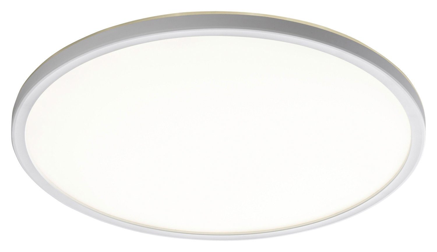 casa NOVA LED Deckenleuchte PLAIN, 1-flammig, Ø 42 cm, Silbergrau, Weiß, LE günstig online kaufen