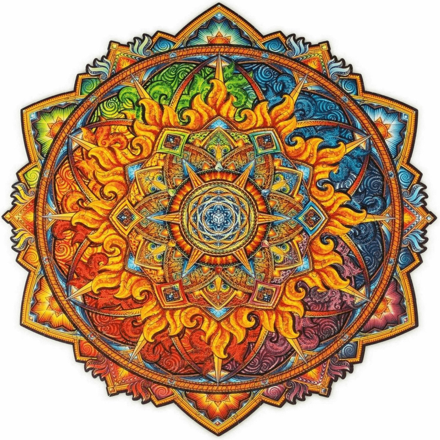 Unidragon Пазлы Unidragon Mandala Пазлы Nascent Sun Holzpuzzle, 350 Пазлыteile