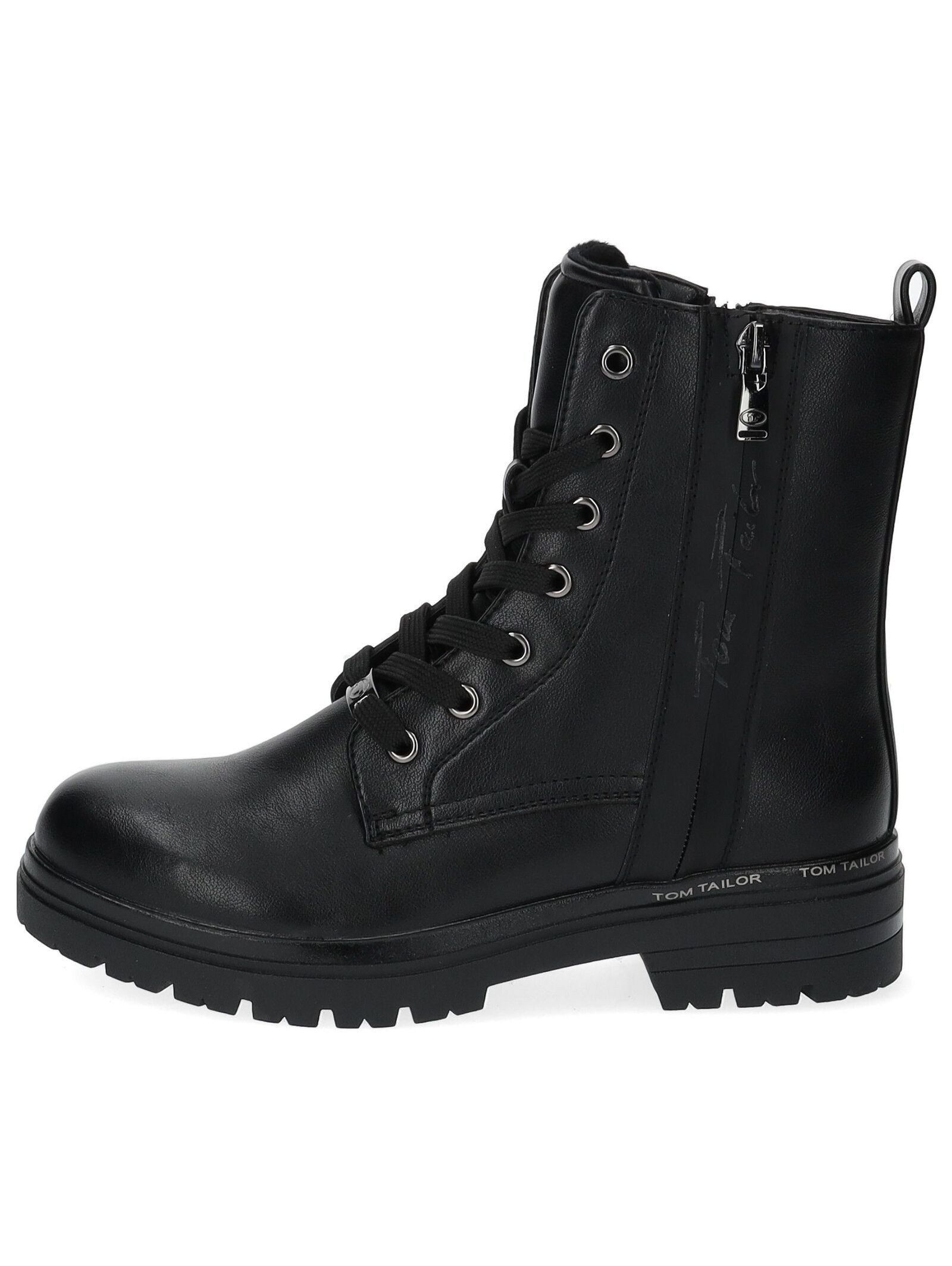 TOM TAILOR Tom Tailor Stiefelette Lederimitat Schnürstiefelette