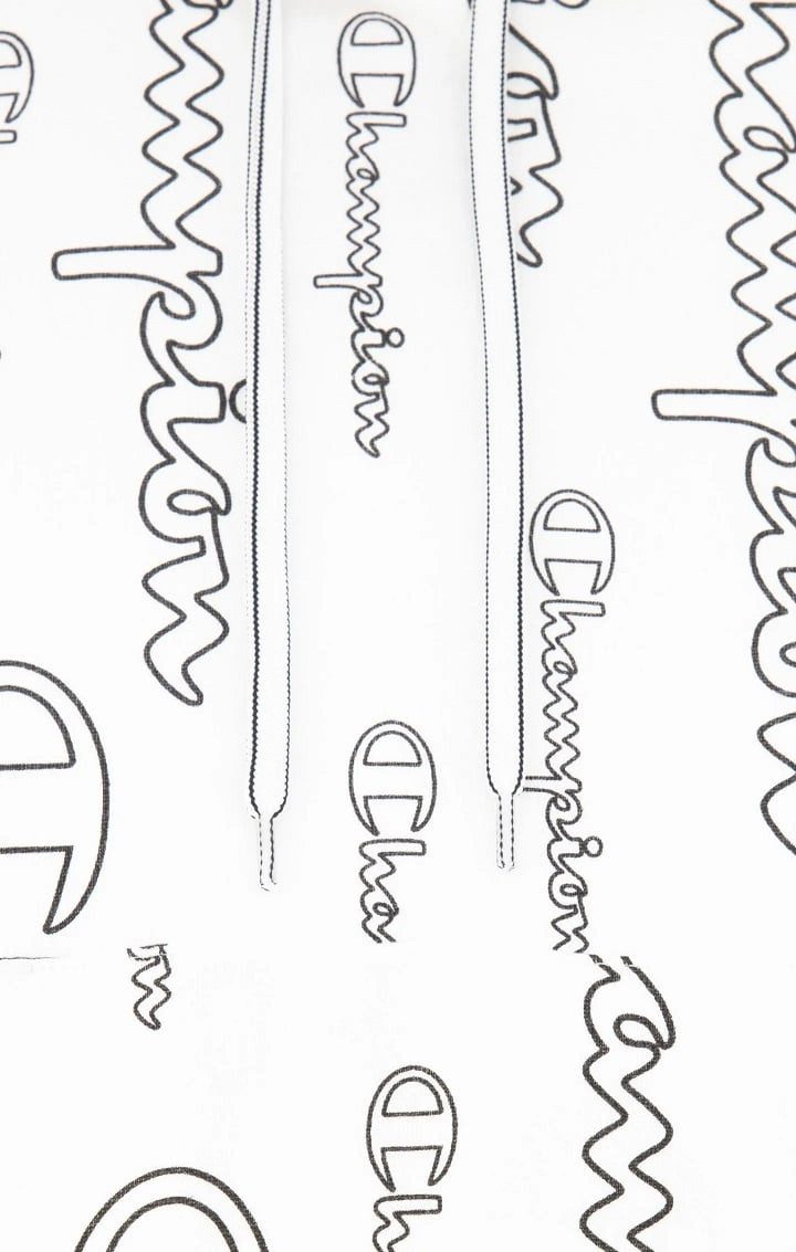 Champion Kapuzenpullover (Hoodie) American Classic Graphic Logo Schriftzug weiss Damen