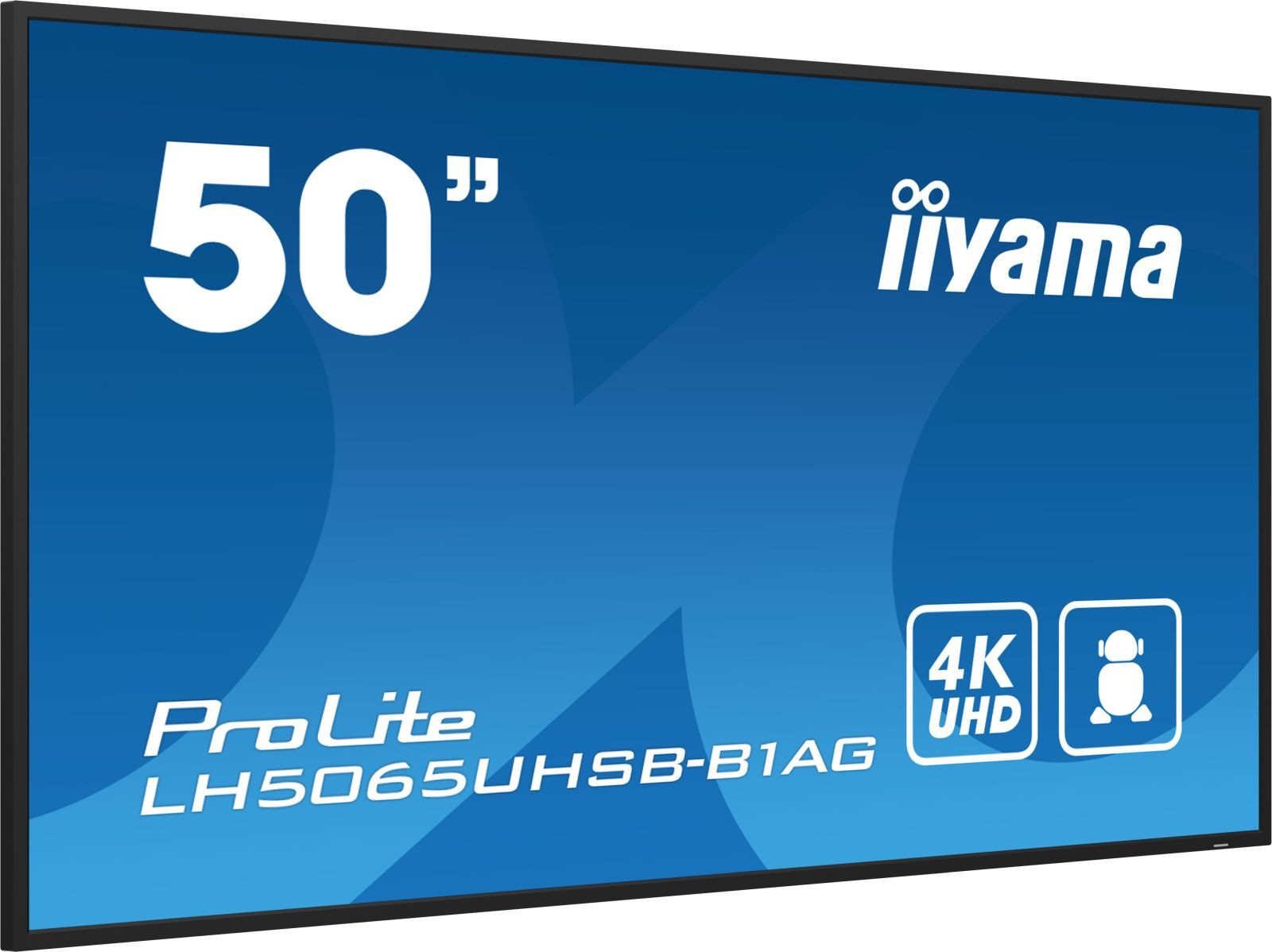 Iiyama DS LH5065UHSB 125.7cm VA 24/7 50/3840x2160/DP/2xHDMI/2xUSB 2.0 TFT-Monitor (3840 x 2160 px, 4K Ultra HD, 9,5 ms Reaktionszeit, VA, Wi-Fi, Lautsprecher, HDCP)