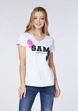 Uncle Sam Print-Shirt mit V-Neck und label-typischem Print