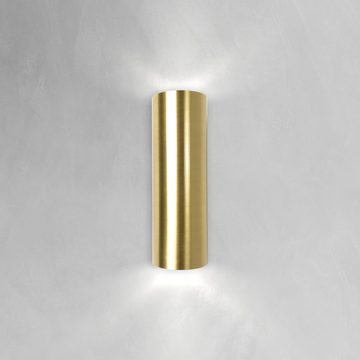 Licht-Erlebnisse Wandleuchte HANNA, ohne Leuchtmittel, in Bronze hell 2-flammig E27 Echt-Messing Messing massiv Modern