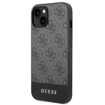 Guess Handyhülle GUESS Schutzhülle für Apple iPhone 14 Plus Grau Hülle Case Cover Etui Schutz