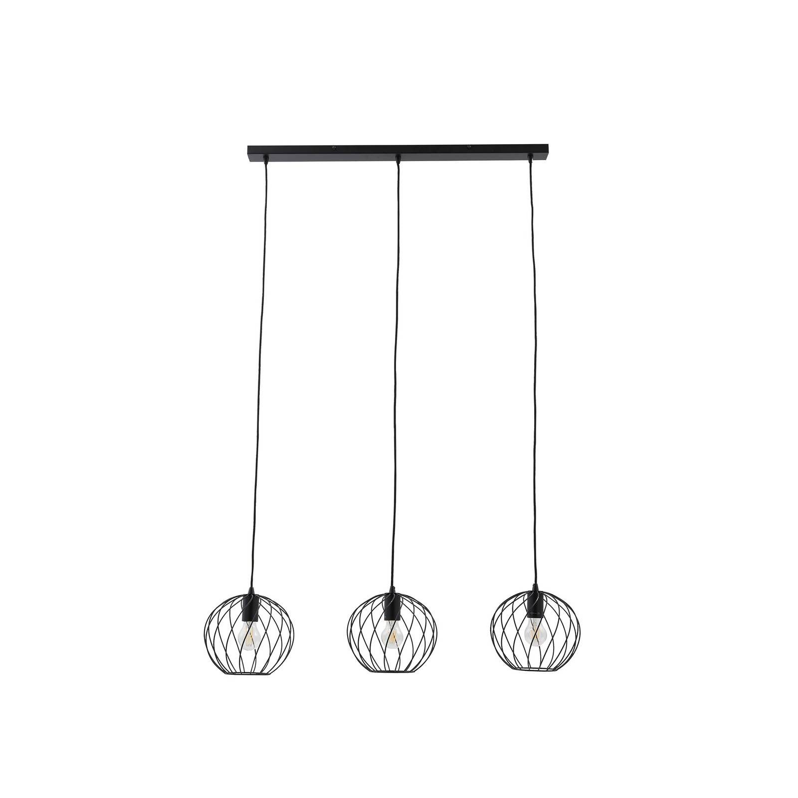 Lindby Hängeleuchte Danika, Metall, Schwarz IP20, 3 x 15 W LED