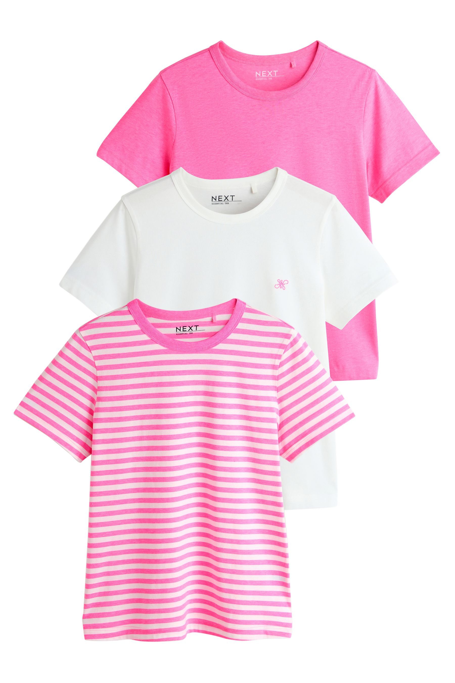 T-Shirt Essential Kurzarm-T-Shirt, 3er-Pack