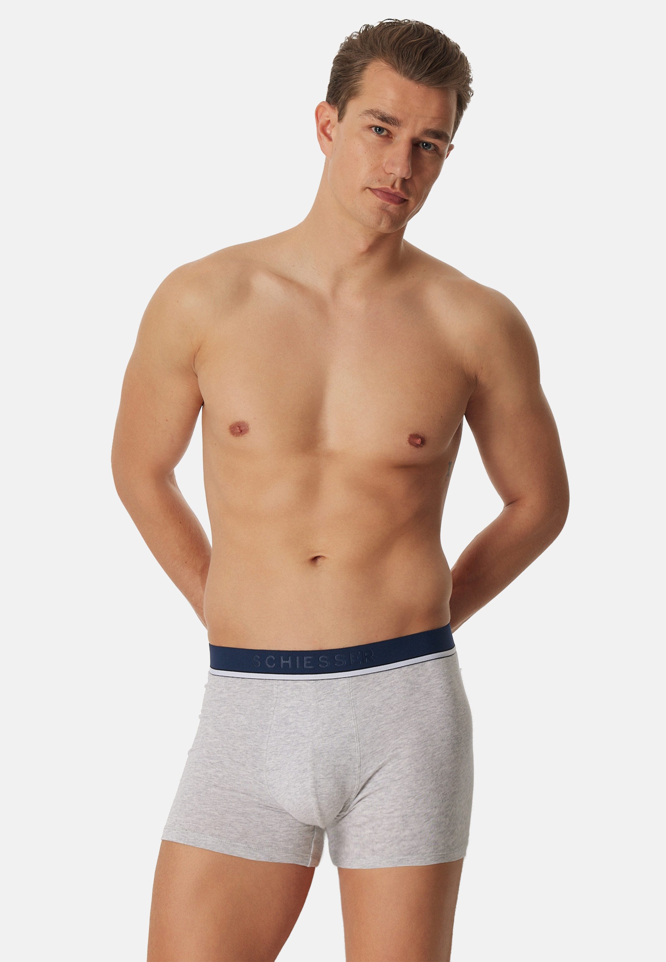 Schiesser Retro Boxer 3er Pack - 95/5 - Organic Cotton (Spar-Set) Retro Short / Pant - Baumwolle - ohne Eingriff