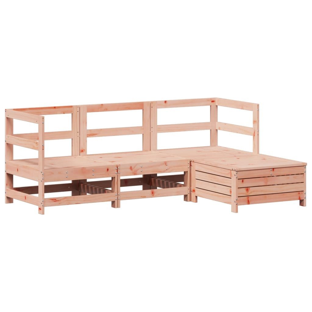 vidaXL Gartenlounge-Set 4-tlg. Garten-Sofagarnitur Massivholz Douglasie, günstig online kaufen
