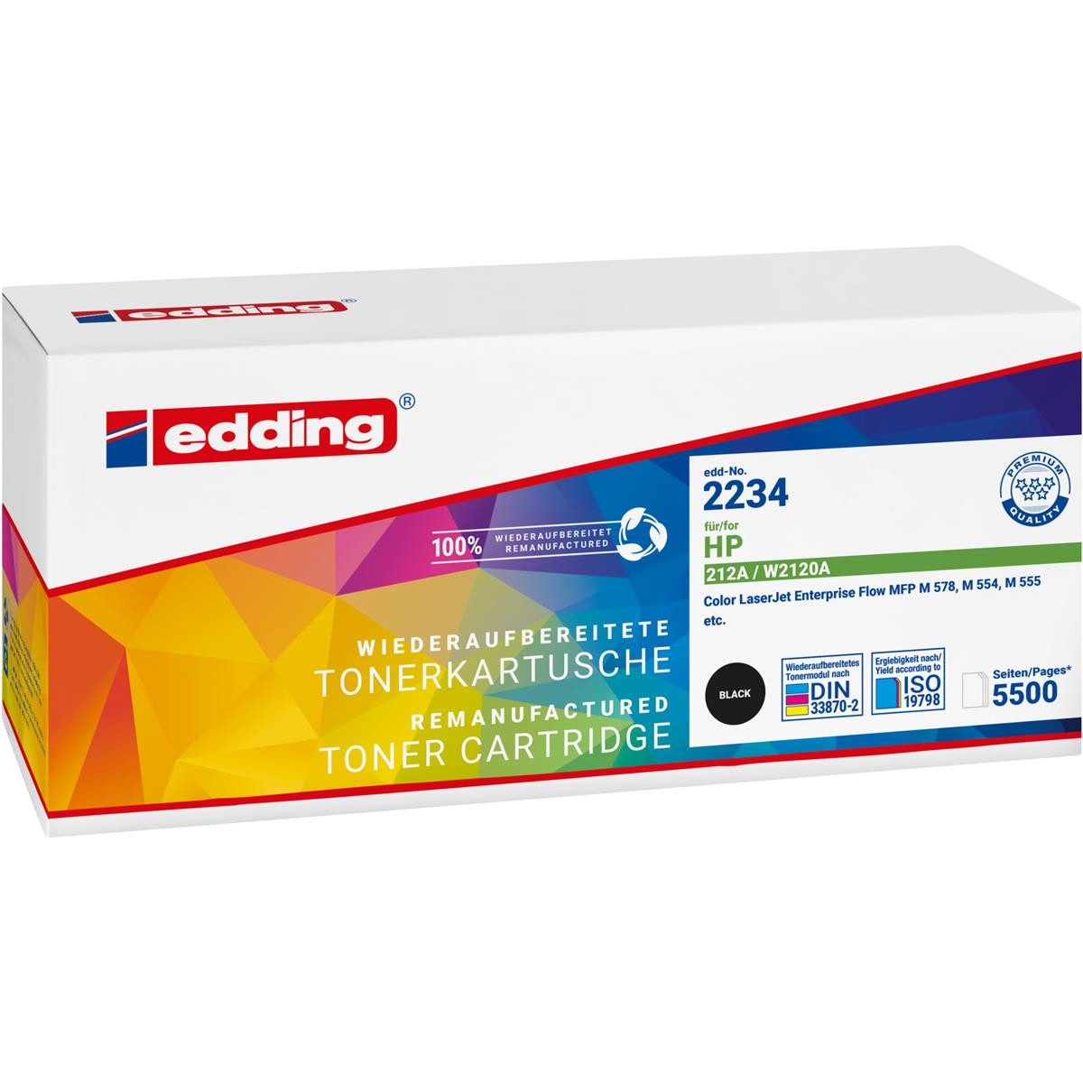 edding Tonerpatrone edding 18-2234 edding schwarz Toner kompatibel zu HP 212A (W2120A)