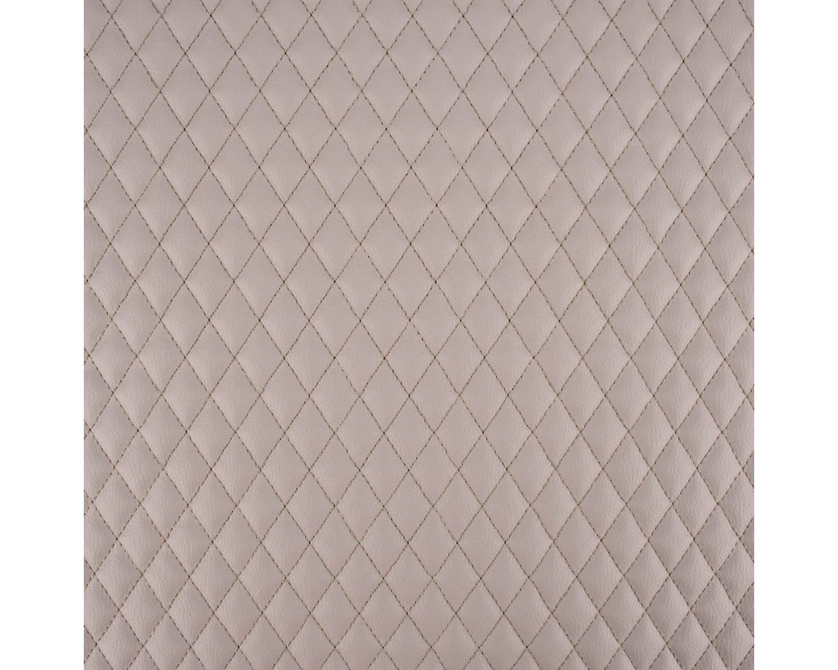 Thumbnail - SCHÖNER LEBEN. Stoff Kunstleder Lederimitat Steppstoff Steppung Rauten taupe 1,4m Breite, abwaschbar