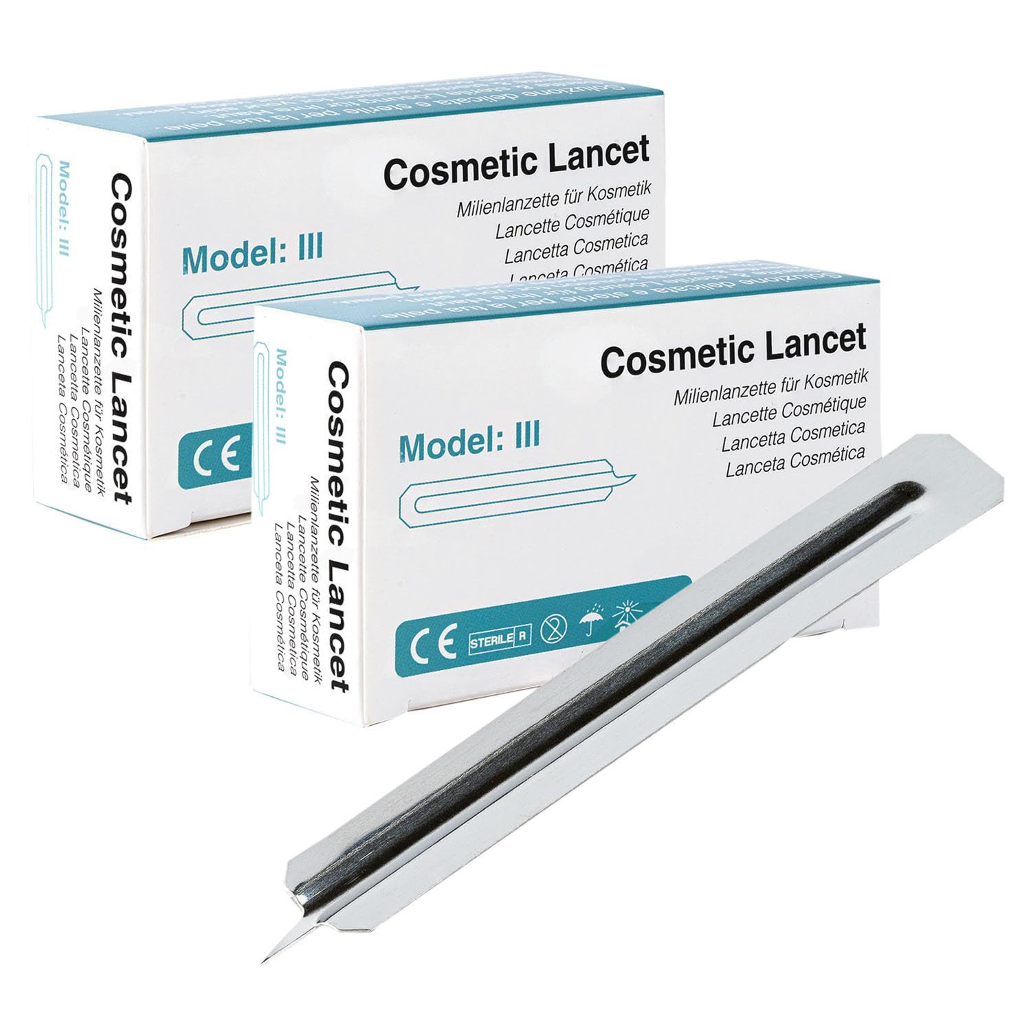 One+Step Lanzetten Milien Lanzetten - Sterile Lanzetten Kosmetik, 100 St., 200 tlg.