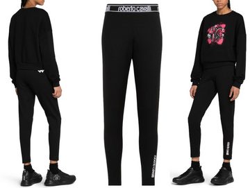 roberto cavalli Leggings ROBERTO CAVALLI FIRENZE LOGO PRINT LEGGINGS JEGGINGS GUMMIBAND PANTS H