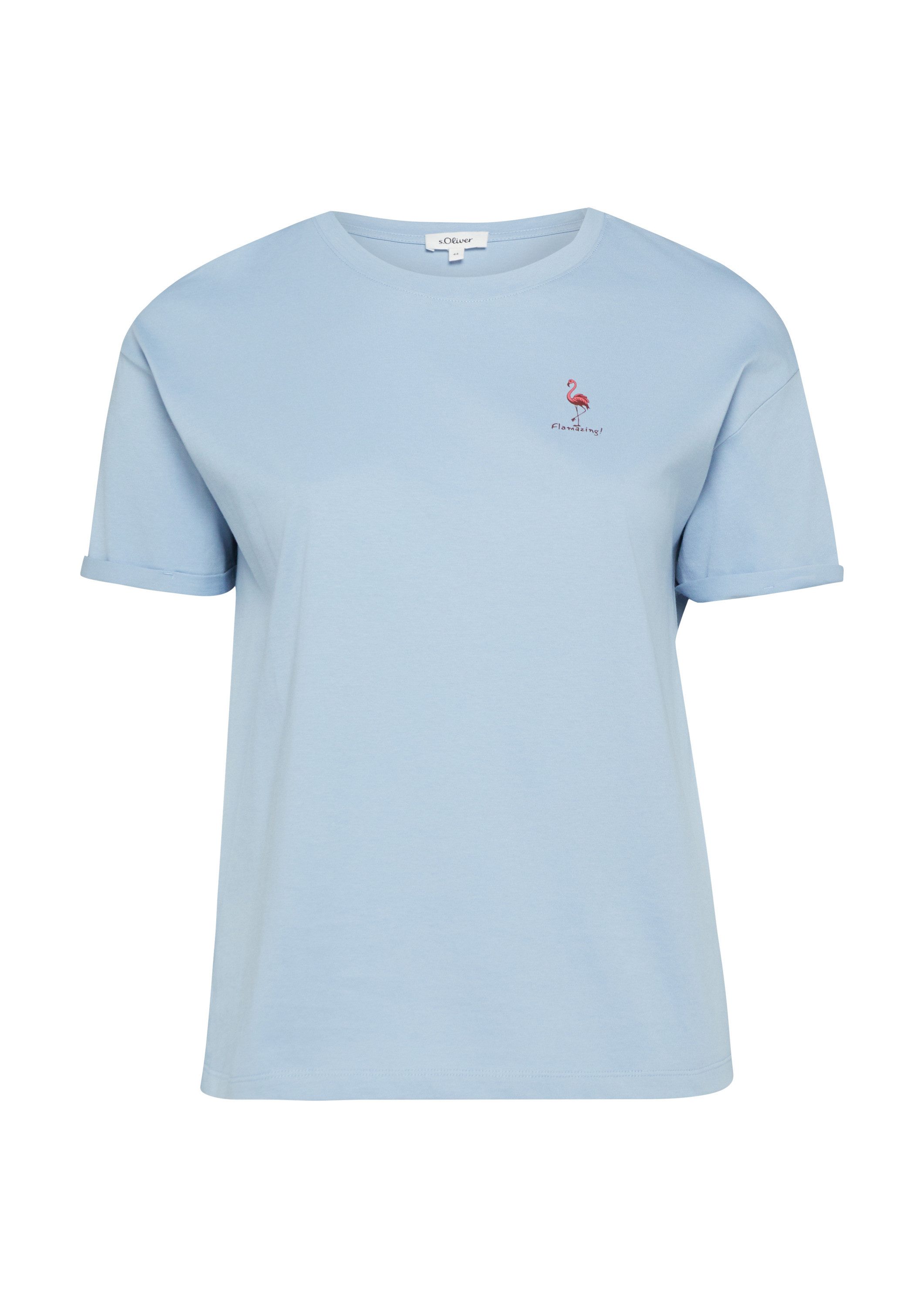s.Oliver Kurzarmshirt T-Shirt T-Shirt mit Frontprint