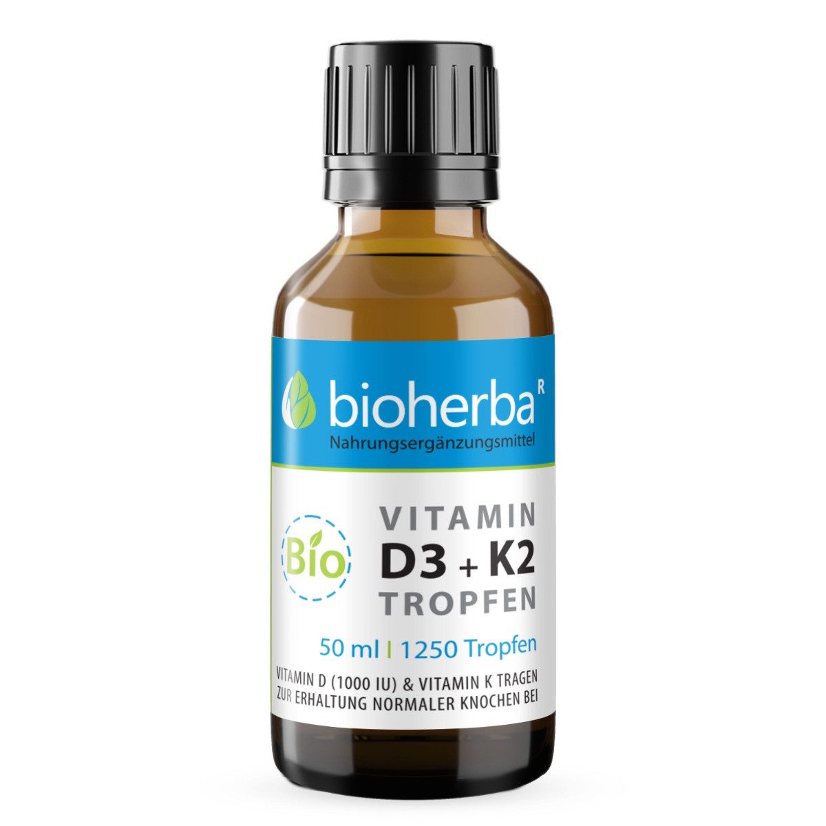 BIOHERBA R Bioherba Bio Vitamin D3 + K2 Tropfen 50 ml Tropfen, 1 er