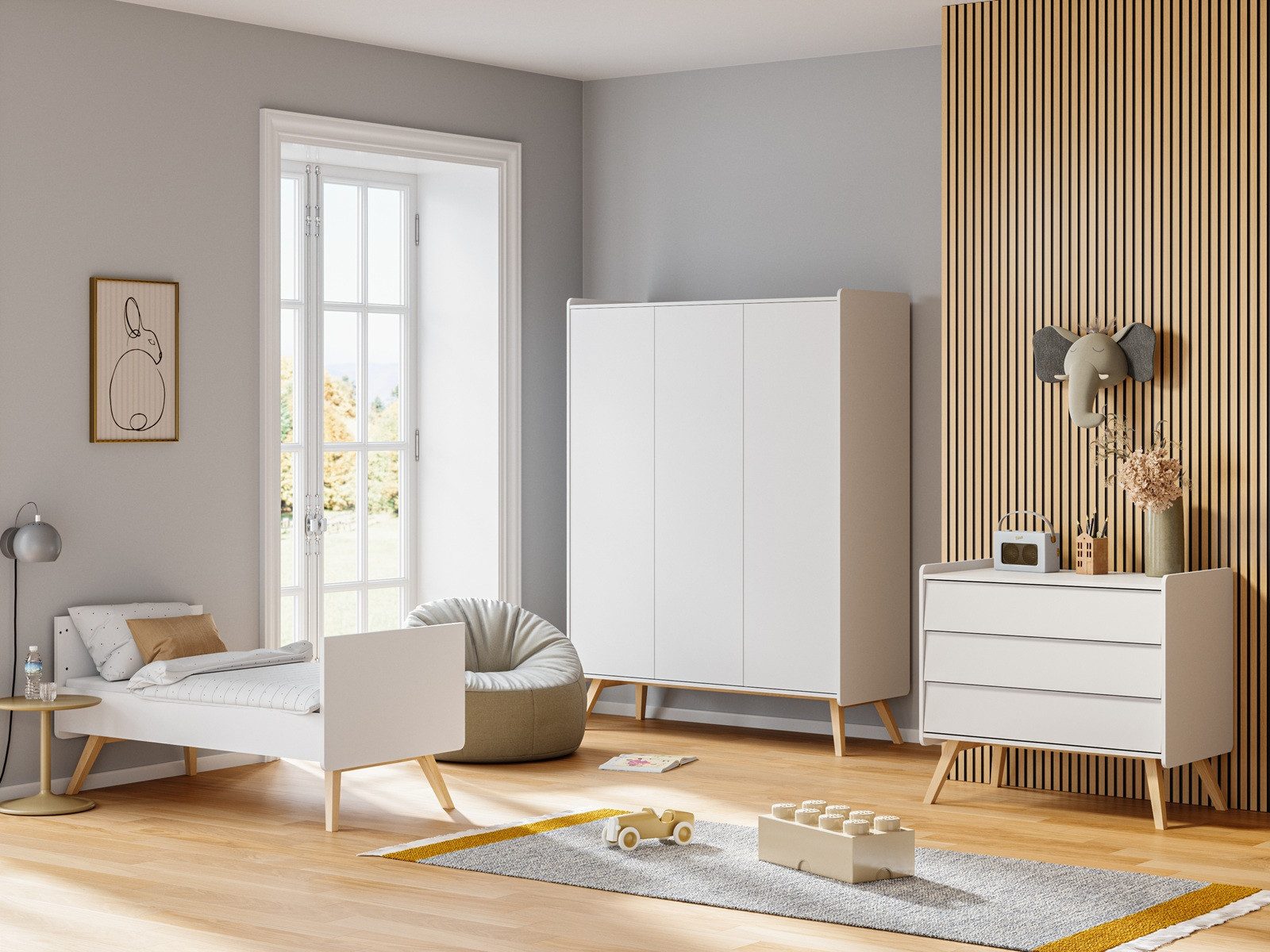 QMM TraumMöbel Babyzimmer-Komplettset Babyzimmer komplett Vienna günstig online kaufen