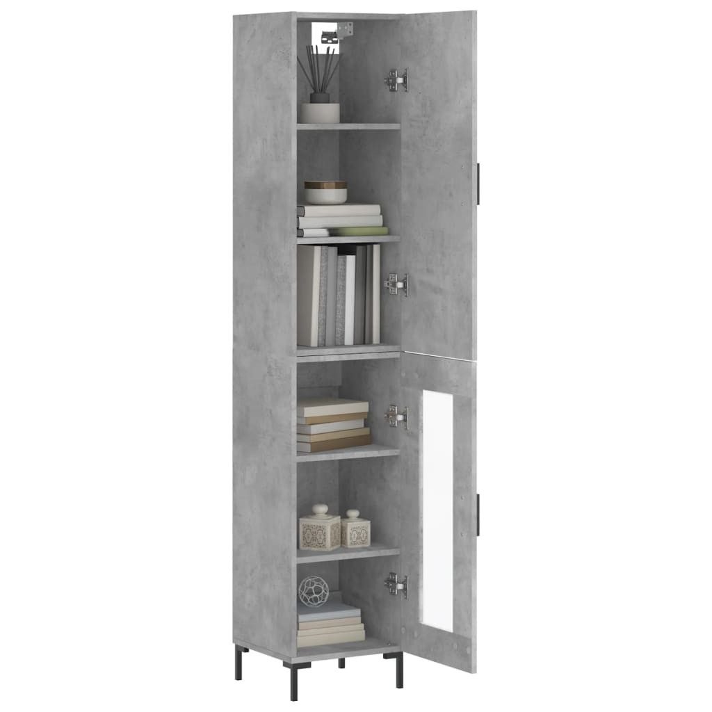 vidaXL Highboard Highboard Betongrau 34,5x34x180 cm günstig online kaufen