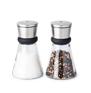 Zwilling Salz-/Pfeffermühle Gewürzmühlen mit Deckel 2er Salz- Pfeffermühle Keramikmahlwerk Manuell, (2 Stück), Salzmühle stufenlos einstellbar Salz Pfefferstreuer Salzstreuer