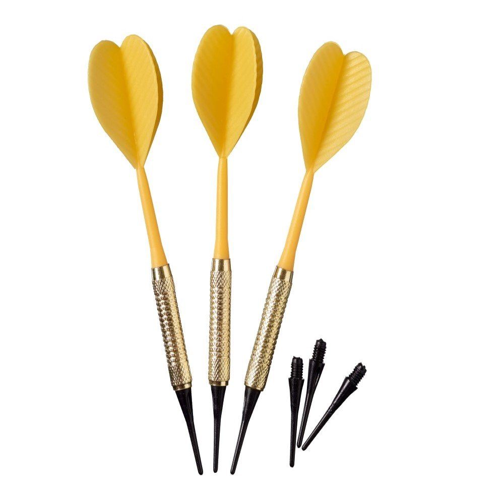 Best Sporting à 7 gelb aus Softdarts 3 Messing, unterschiedliche Dartpfeile, g, Farben Safety Stück Hülse