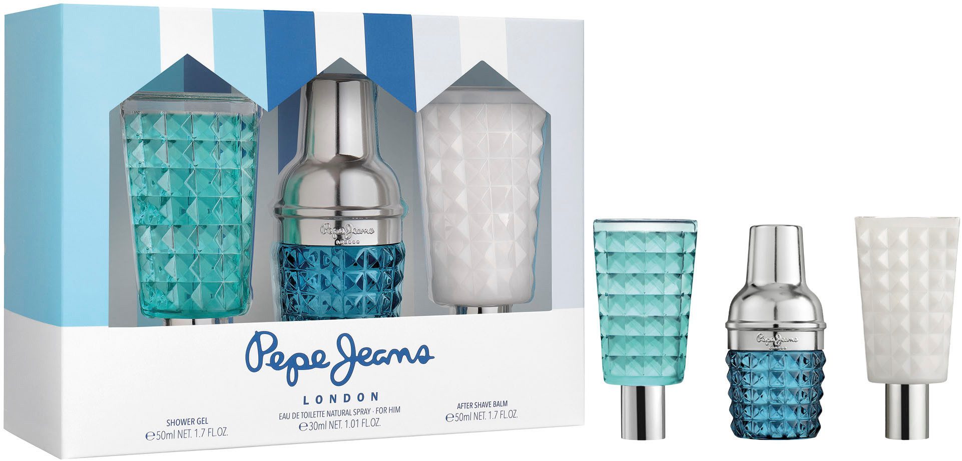 Pepe Jeans Duft-Set Pepe Jeans Gift Set for him, 3-tlg., Langlebiger Duft